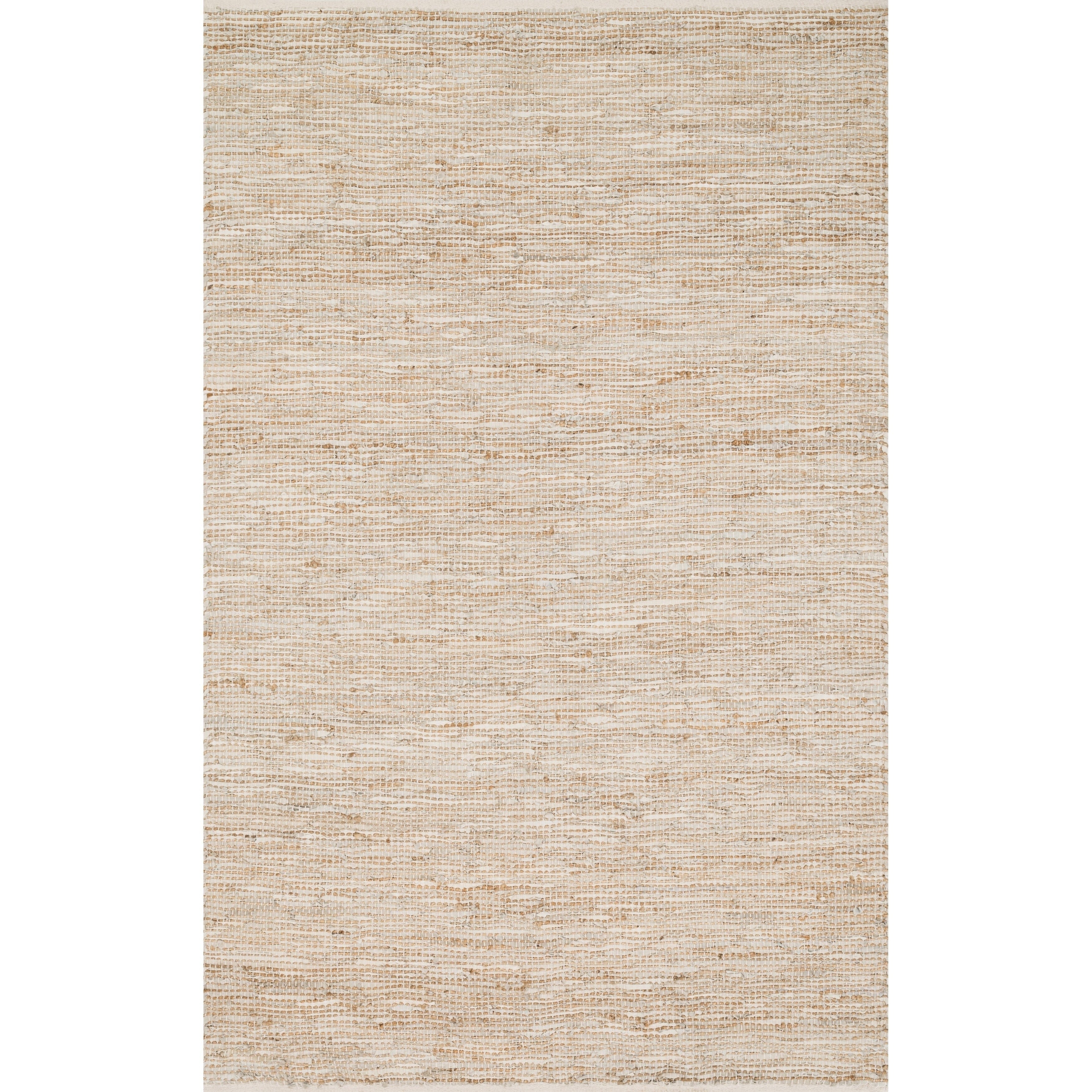 Tapis tissé à la main en jute et cuir de style ferme Alexander Home