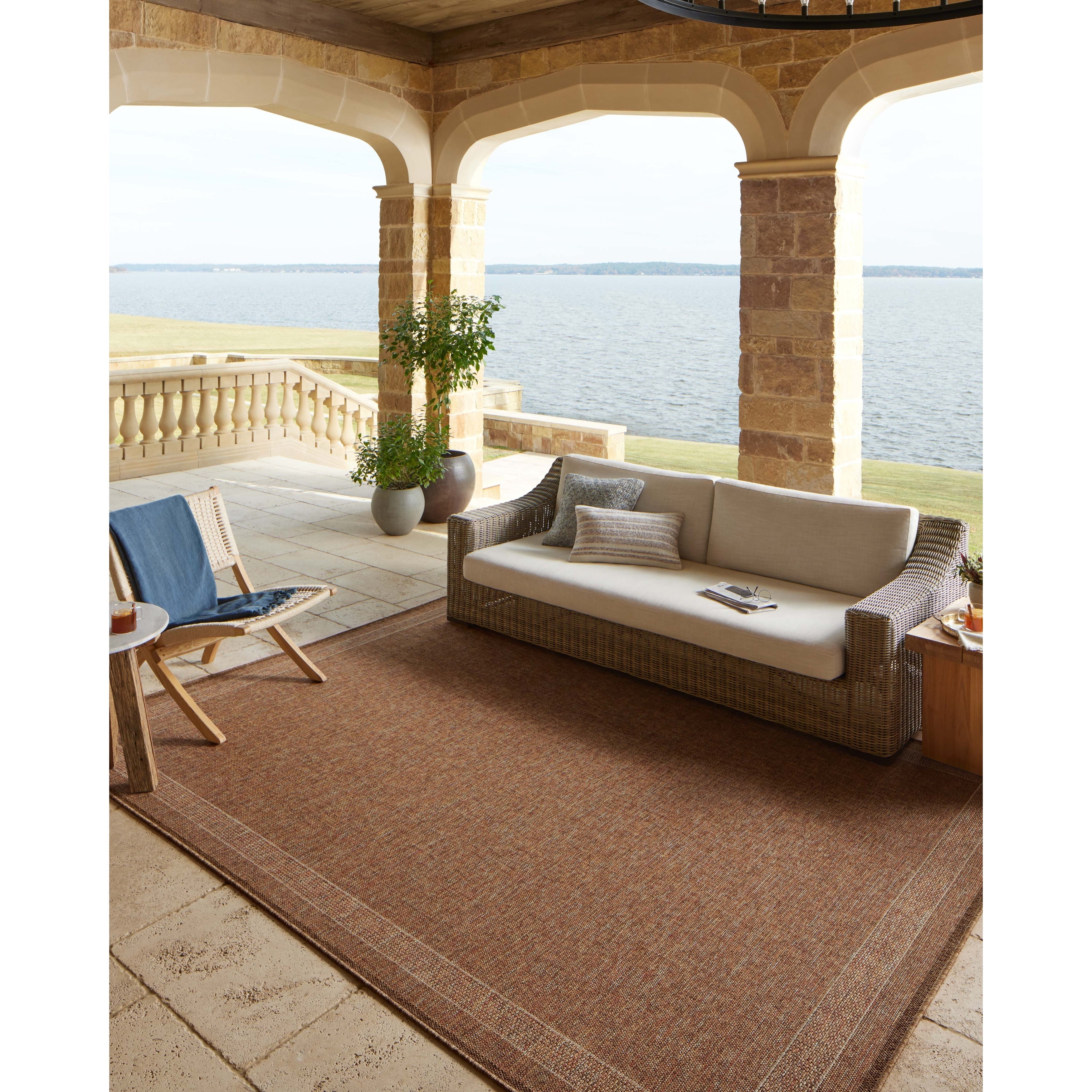 Tapis d'intérieur/extérieur naturel Hampton d'Alexander Home