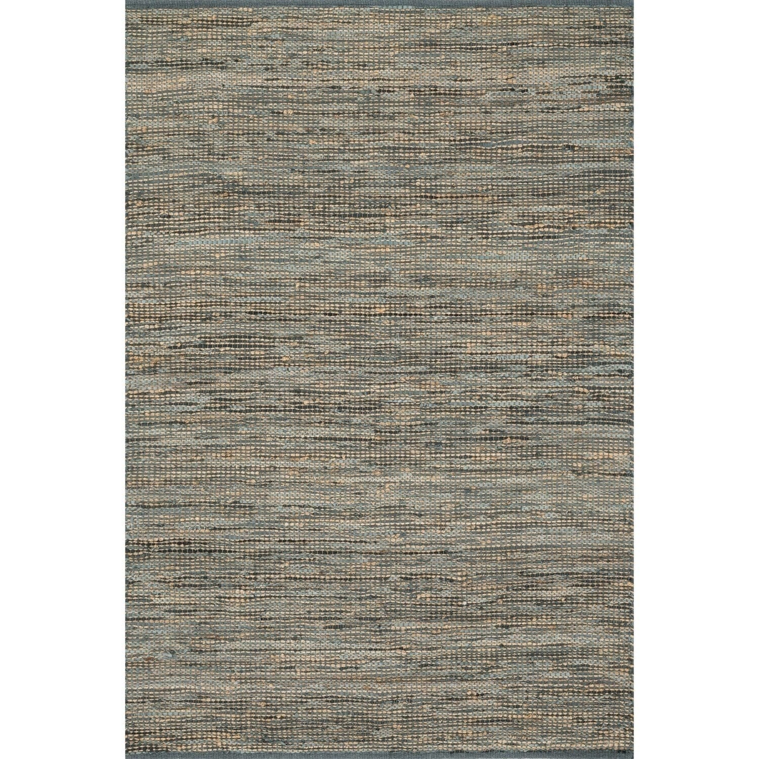 Tapis tissé à la main en jute et cuir de style ferme Alexander Home