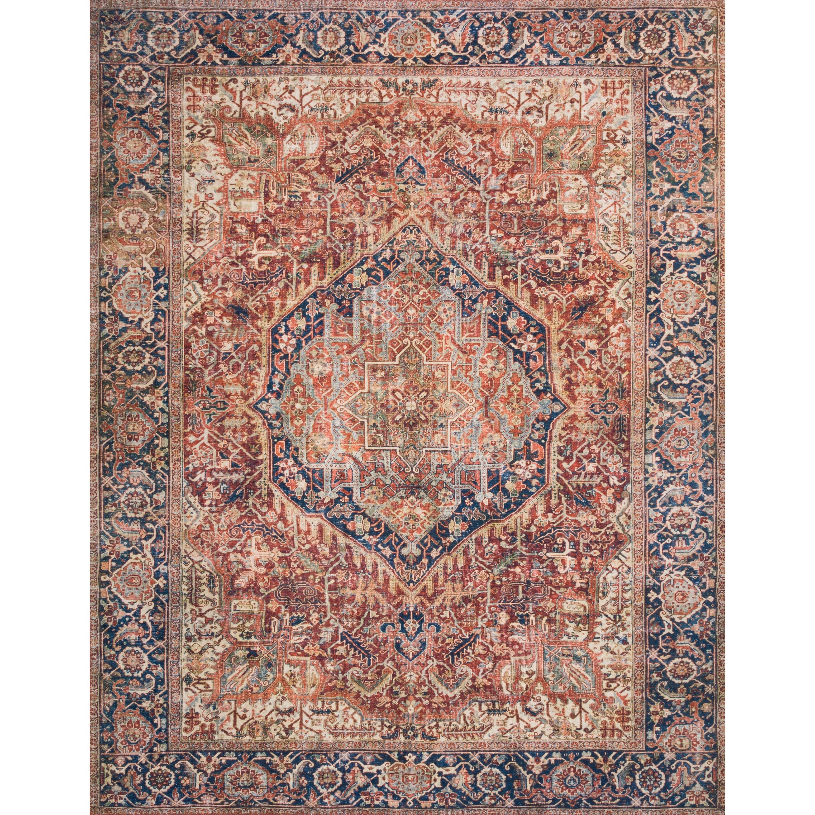 Tapis imprimé traditionnel à bordure vintage Isabelle d'Alexander Home