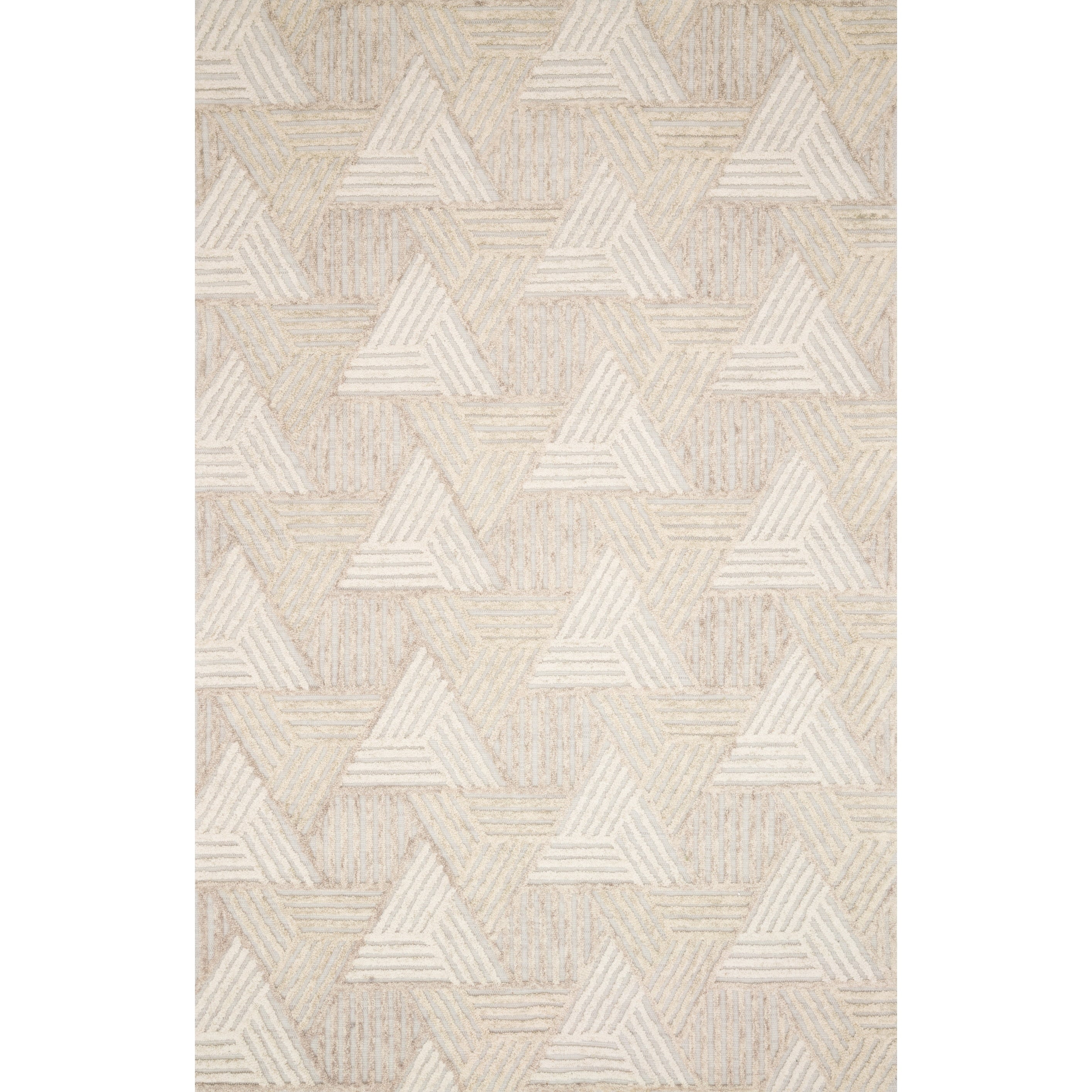 Tapis géométrique moderne en laine touffeté à la main Alexander Home Kanarra