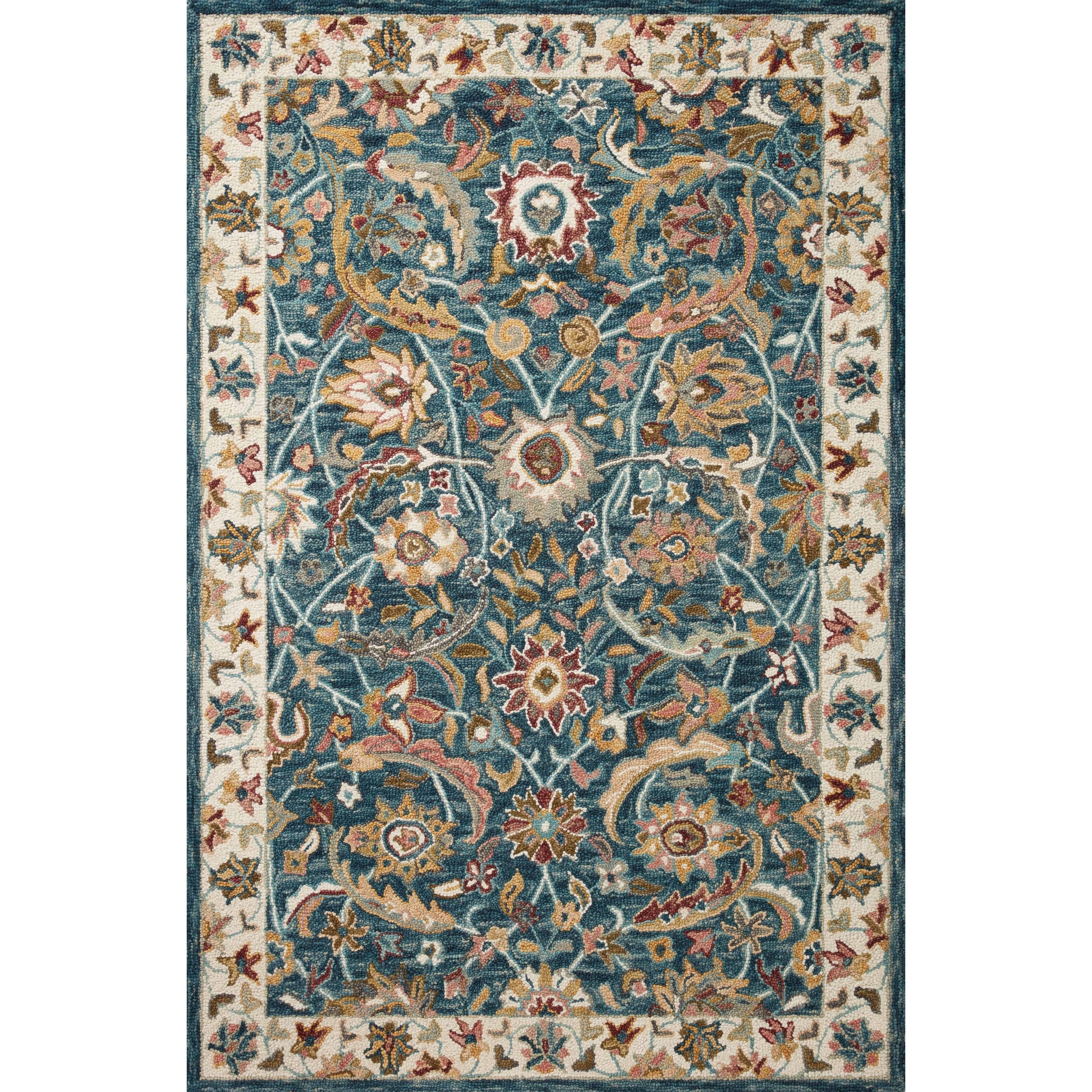 Tapis Alexander Home Madeline 100 % laine crocheté à la main Heritage