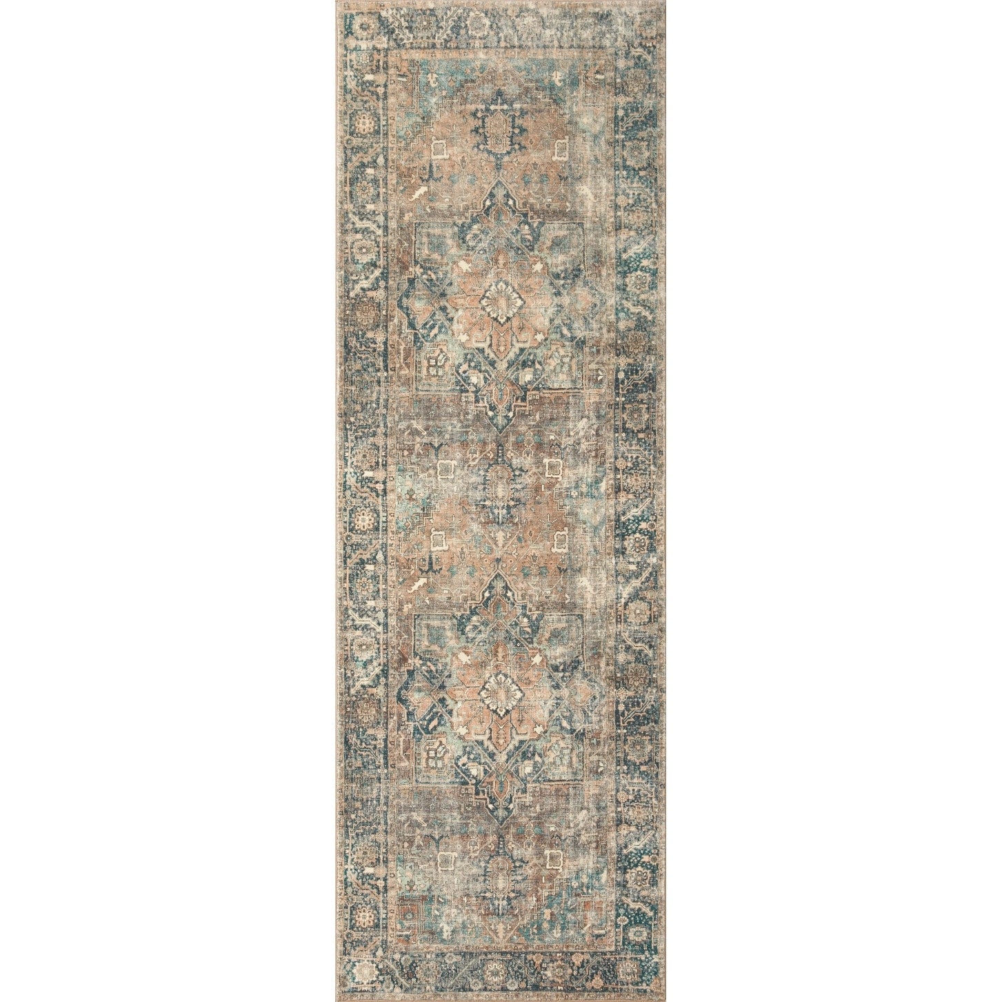 Tapis ultra moelleux Alexander Home Sara Boho Terracotta Medallion