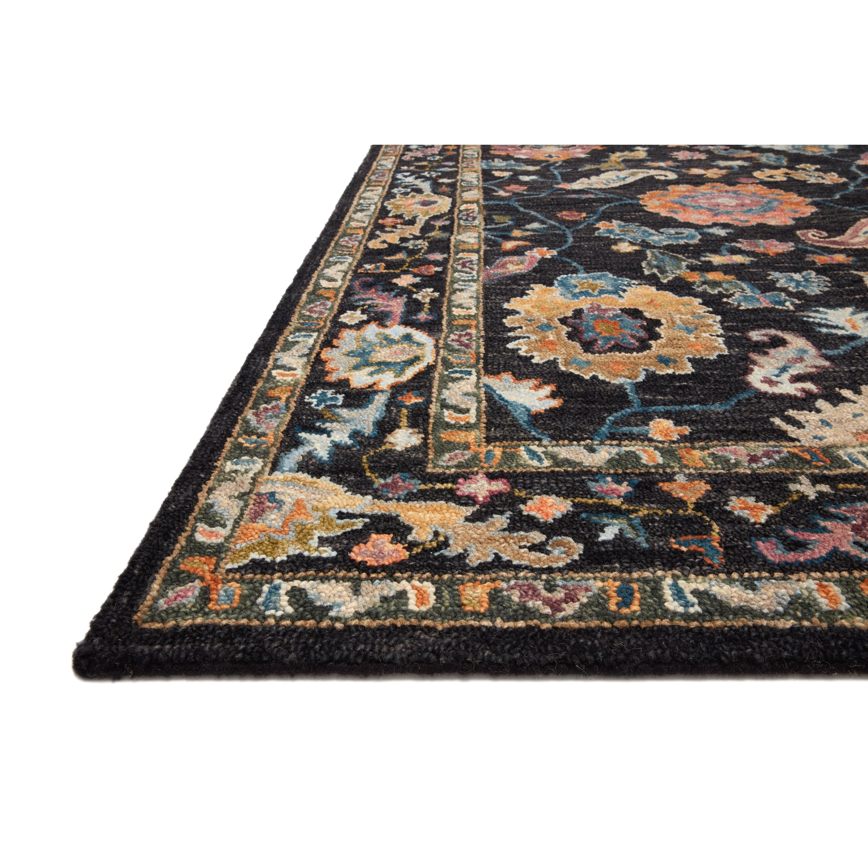 Tapis floral Alexander Home Megan crocheté à la main 100 % laine