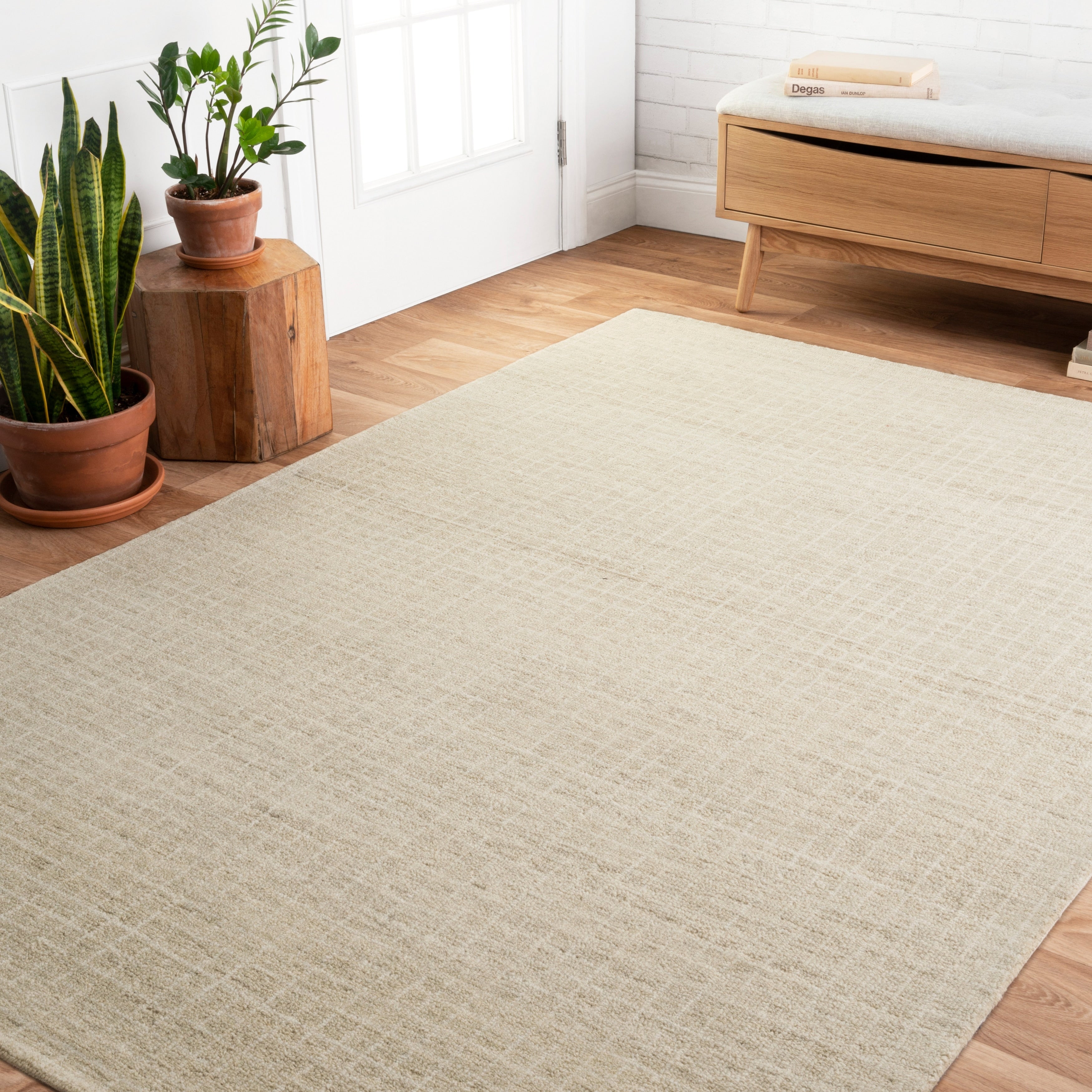 Tapis en laine crocheté à la main Alexander Home Mosaic Farmhouse