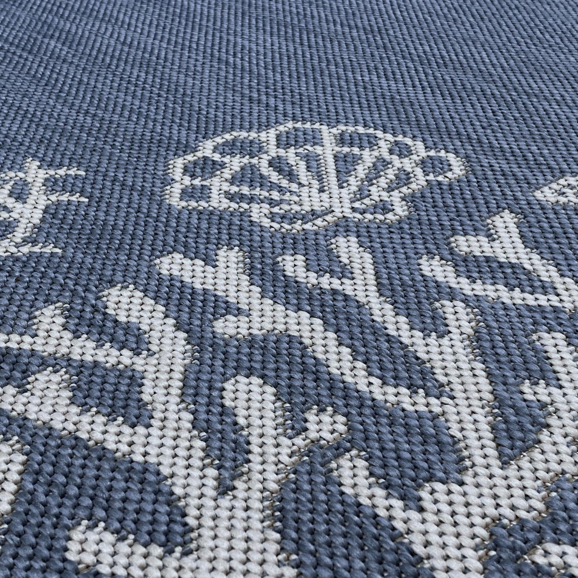 Tapis d'intérieur/extérieur à imprimé graphique côtier Exo