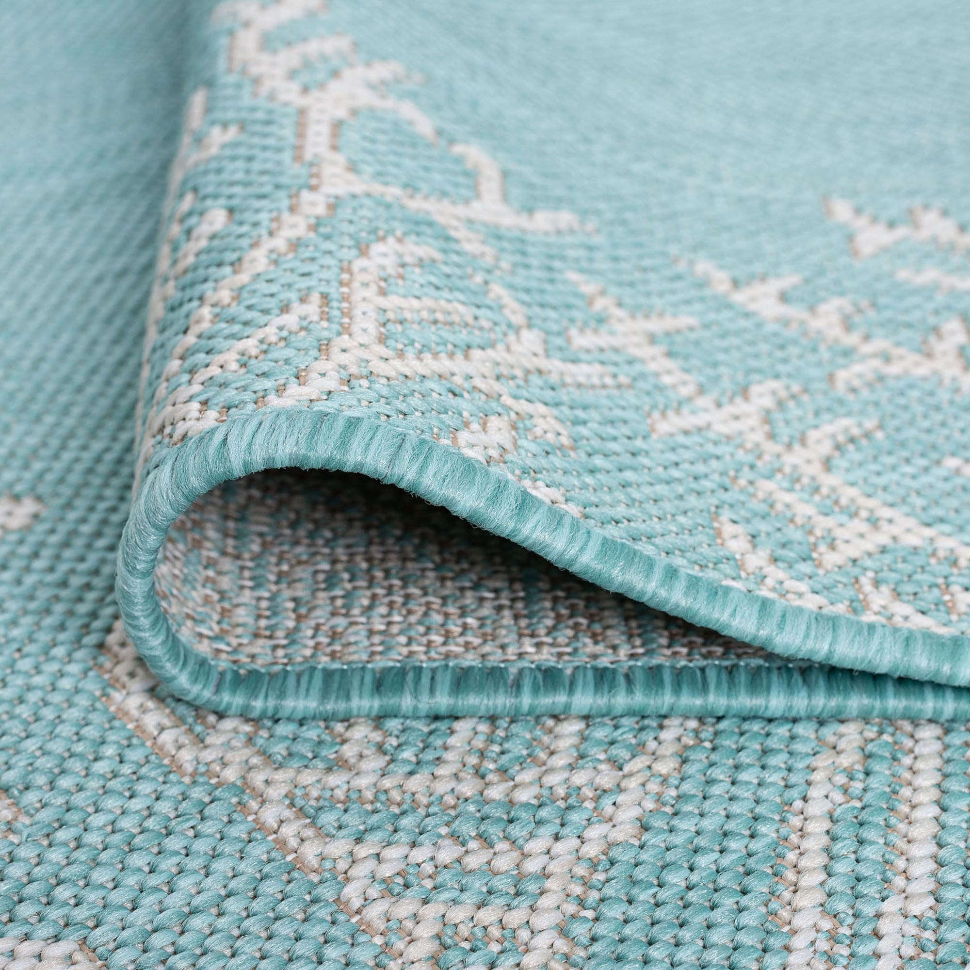 Tapis d'intérieur/extérieur à imprimé graphique côtier Exo