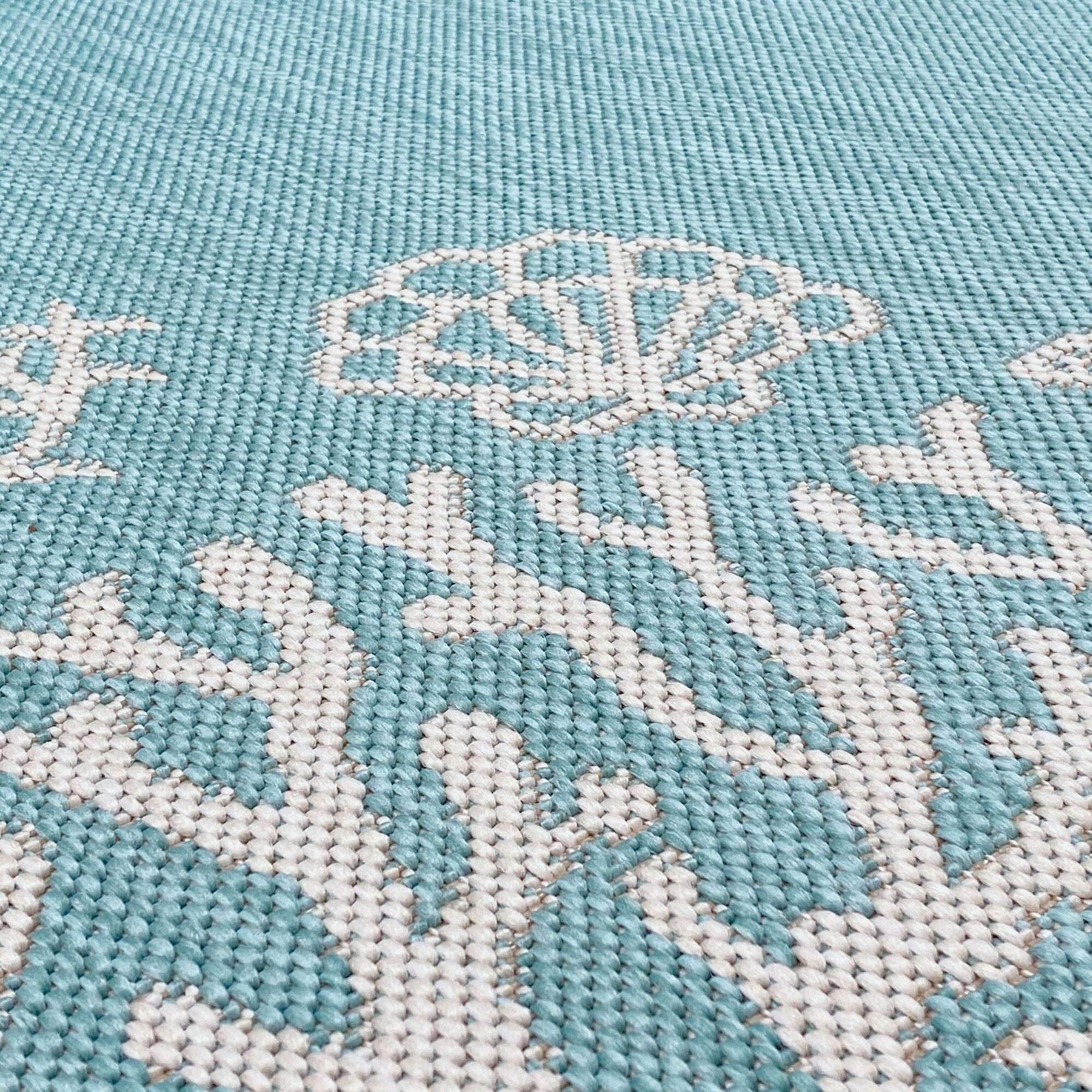 Tapis d'intérieur/extérieur à imprimé graphique côtier Exo