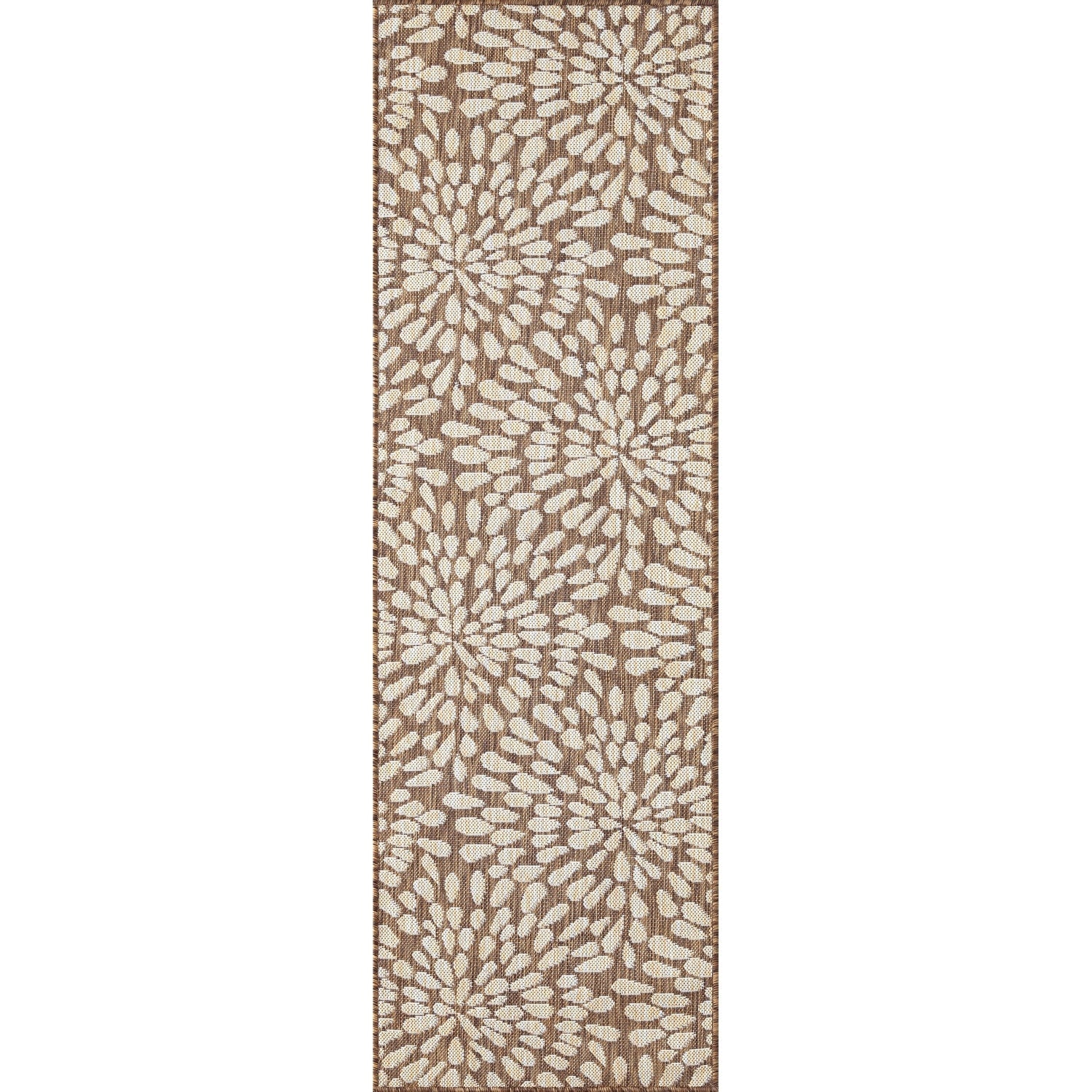 Tapis d'intérieur/extérieur à motif floral côtier Exo
