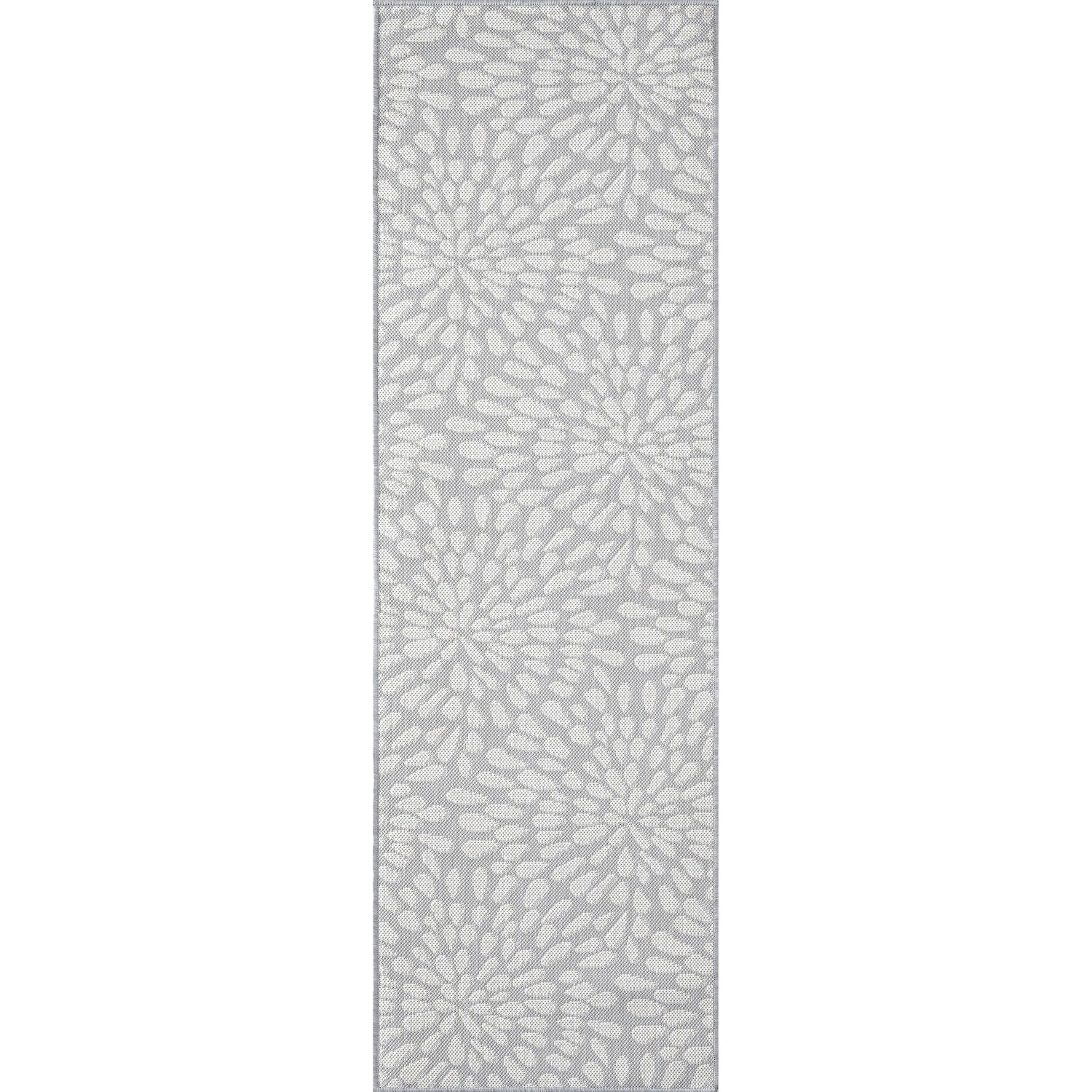 Tapis d'intérieur/extérieur à motif floral côtier Exo