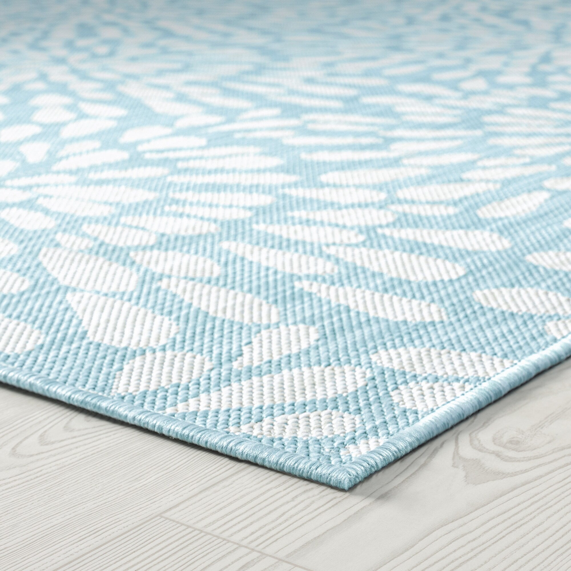 Tapis d'intérieur/extérieur à motif floral côtier Exo