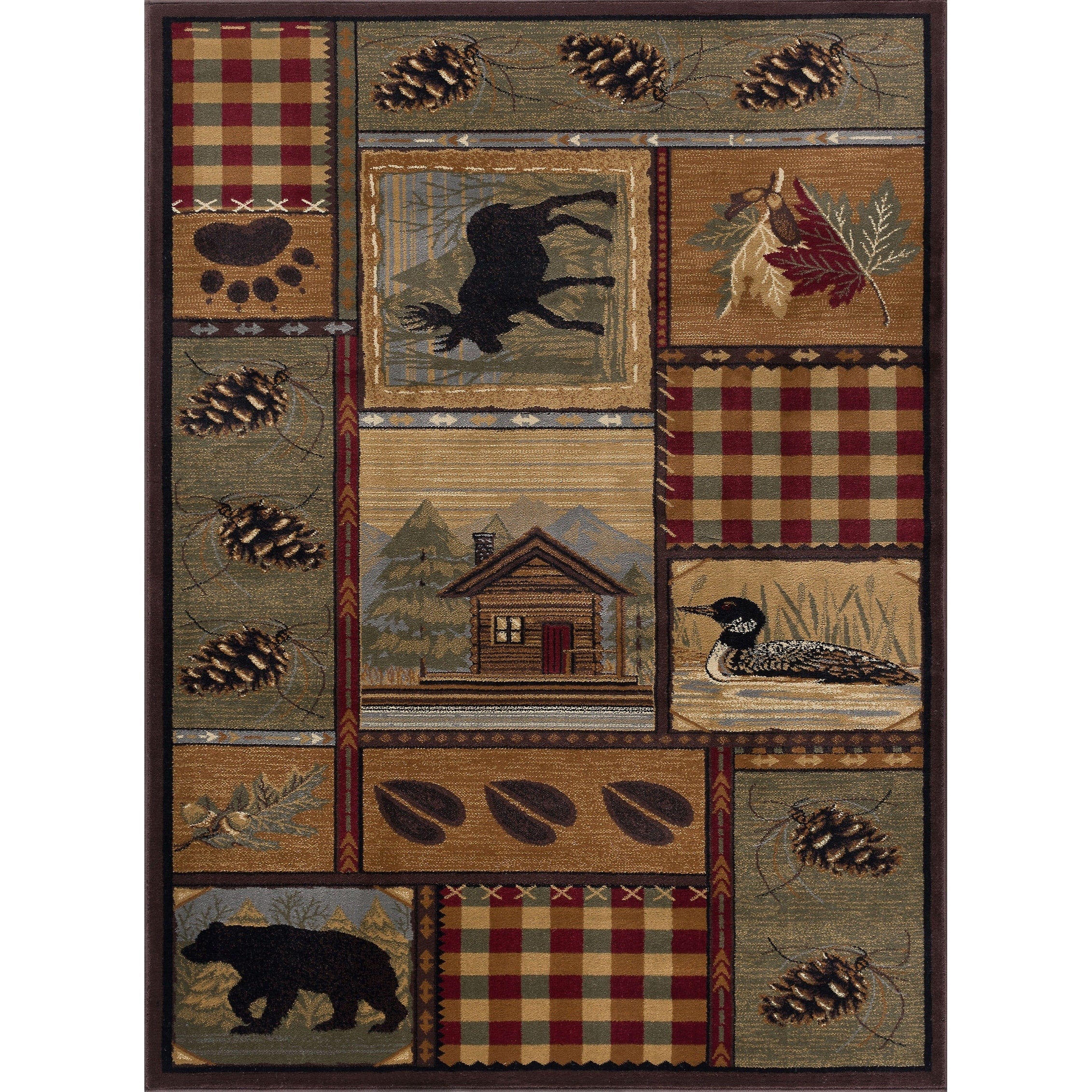 Tapis de couloir et de cuisine - Tapis de style chalet de ferme pour salon, chambre à coucher, salle à manger, cuisine 2x3 / 3x8 / 5x7 / 8x10 / 9x12 / rond