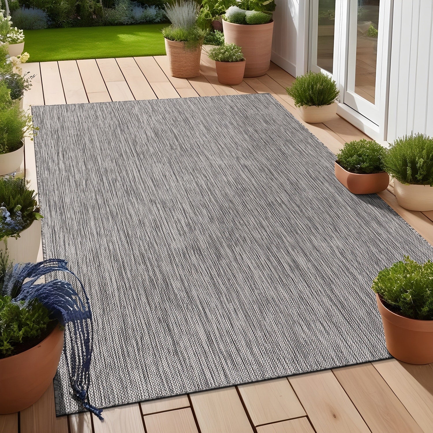 Tapis lavable Aloha pour intérieur et extérieur, résistant, pour terrasse, salon