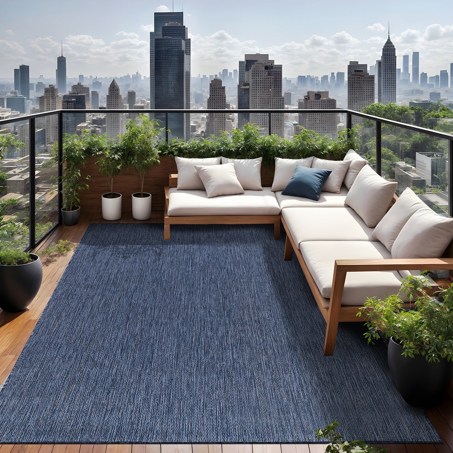 Tapis lavable Aloha pour intérieur et extérieur, résistant, pour terrasse, salon