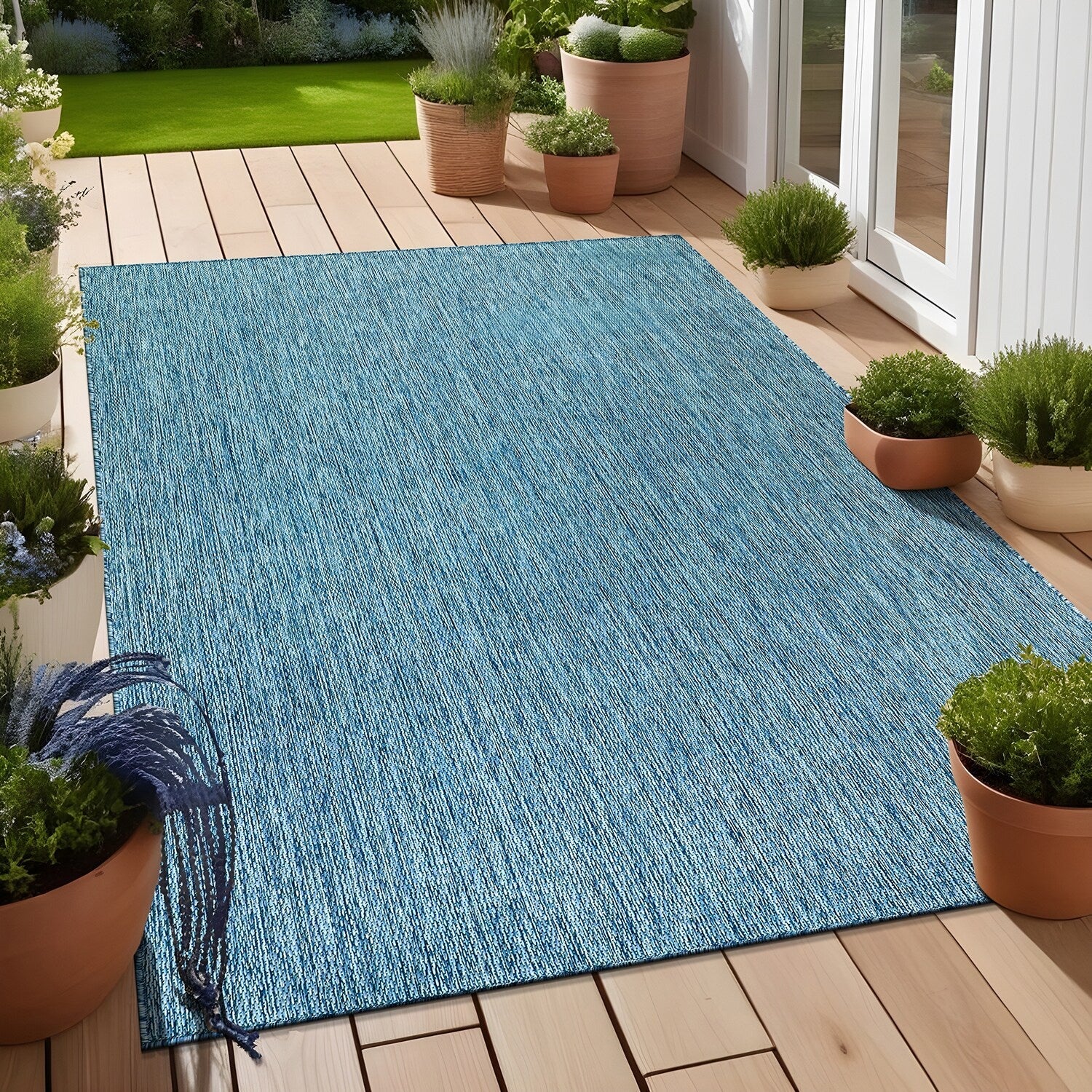 Tapis lavable Aloha pour intérieur et extérieur, résistant, pour terrasse, salon