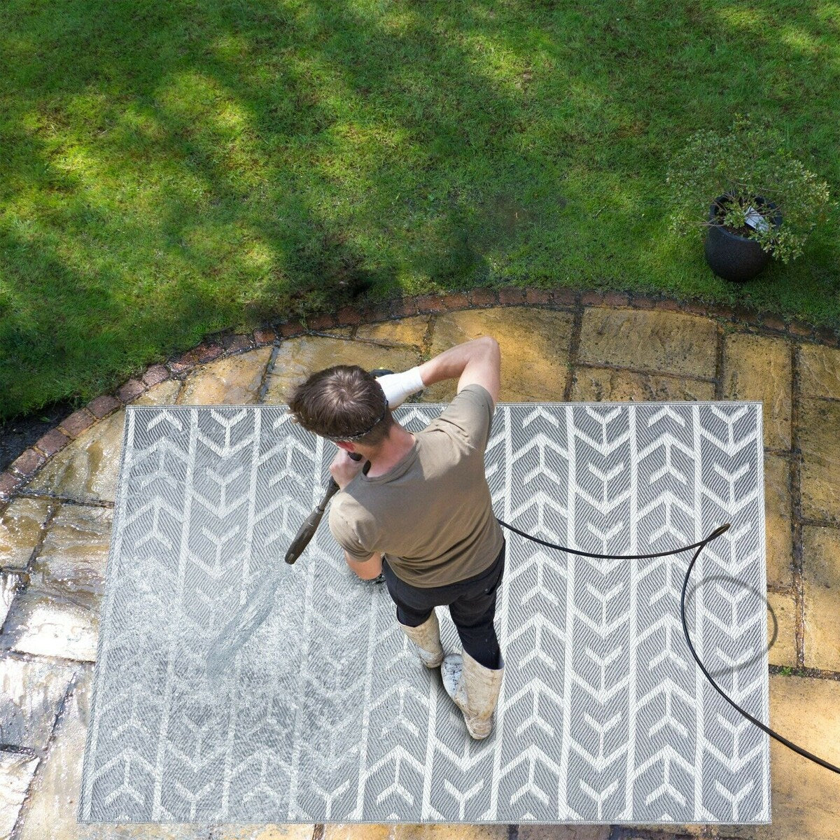 Tapis d'extérieur léger en plastique 100 % écologique d'Amsterdam Design