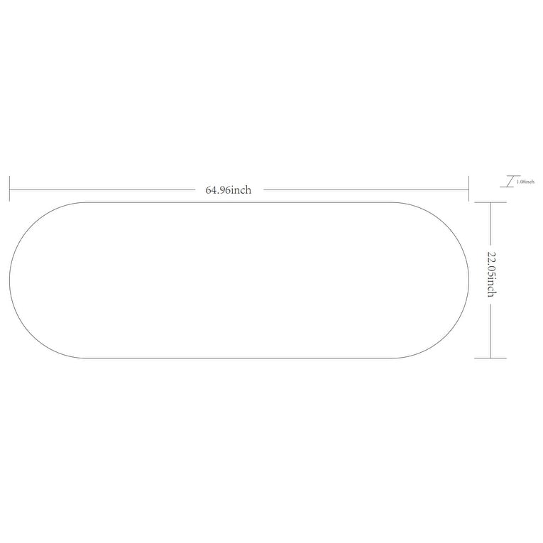 Miroir d'appoint ovale moderne en aluminium Livabliss Aranya en forme de pilule