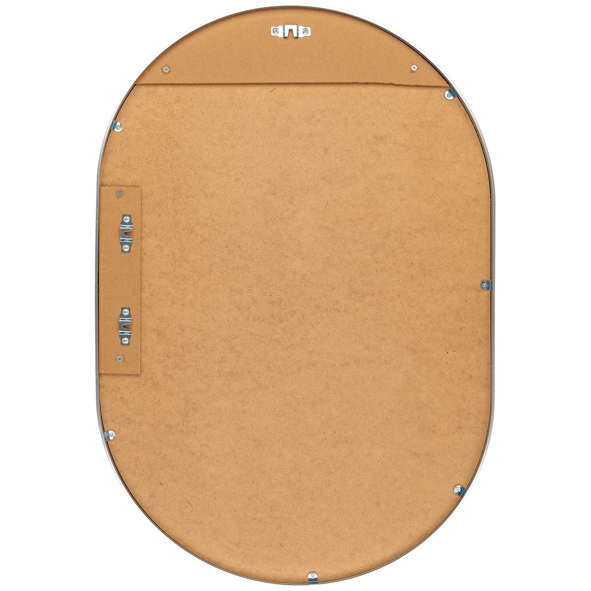 Miroir d'appoint ovale moderne en aluminium Livabliss Aranya en forme de pilule