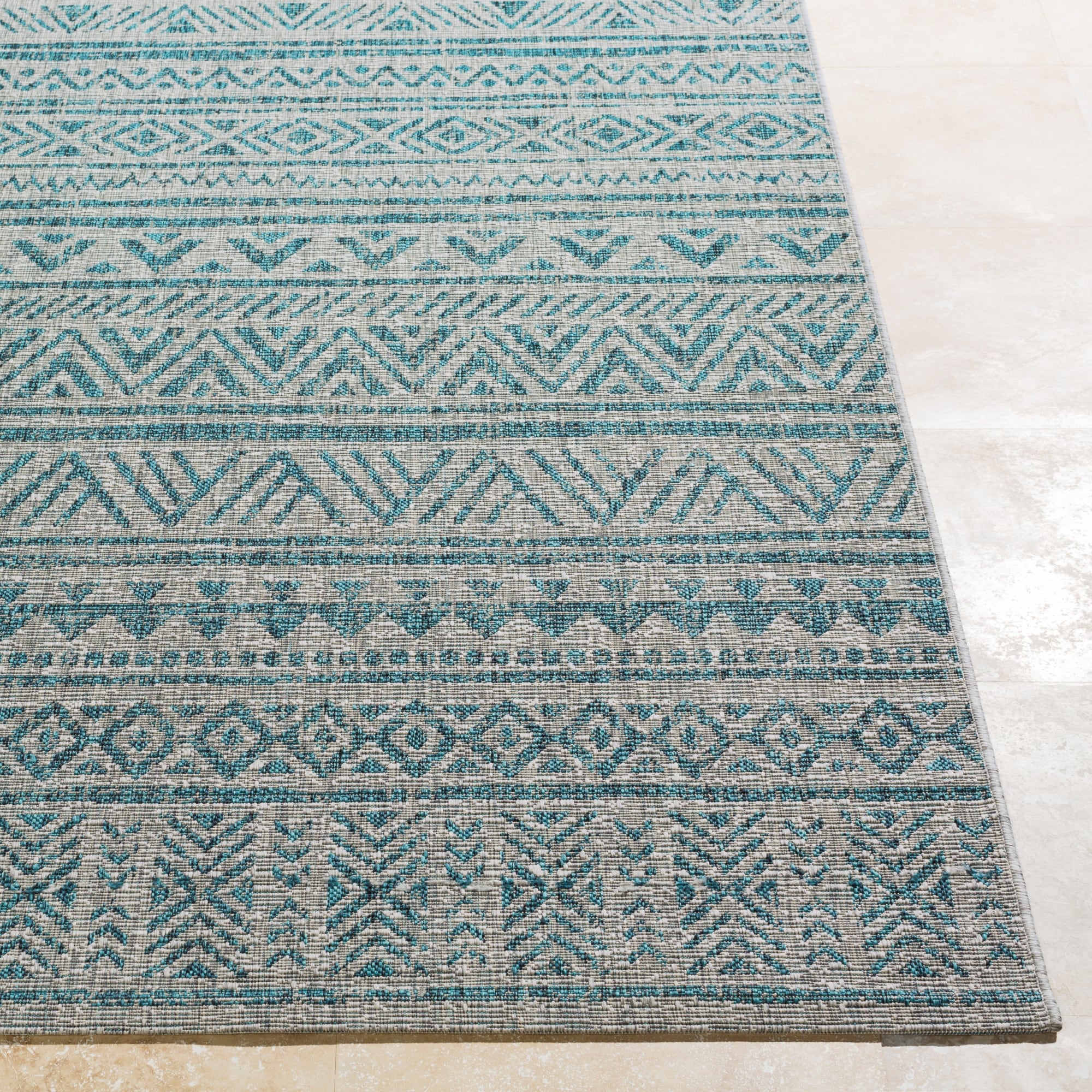 Tapis d'intérieur/extérieur vintage Livabliss Powlett de style sud-ouest