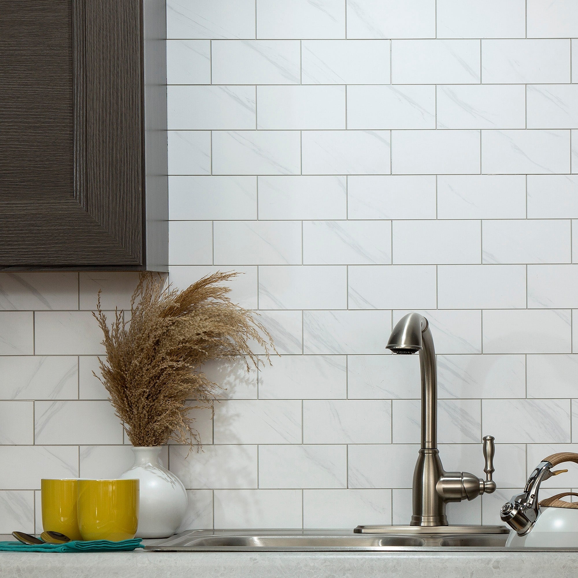 Carrelage mural adhésif Aspect Collage