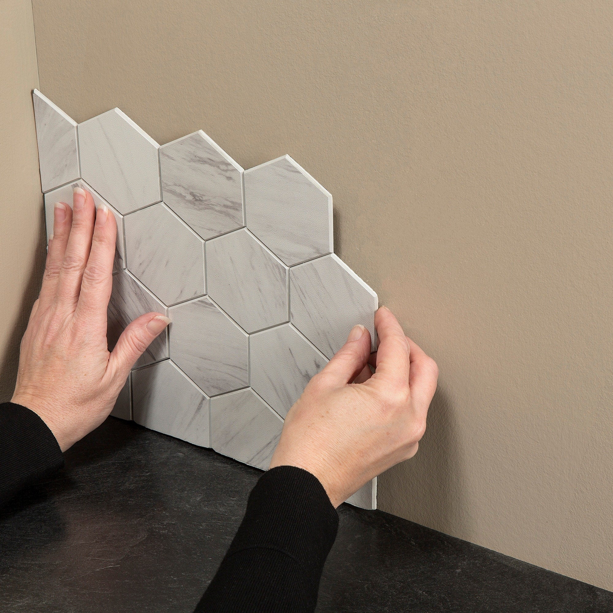 Carrelage mural adhésif Aspect Collage