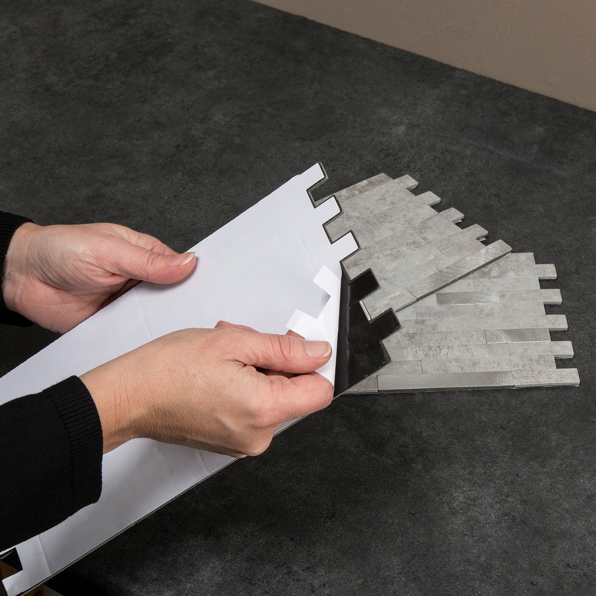 Carrelage mural adhésif Aspect Collage