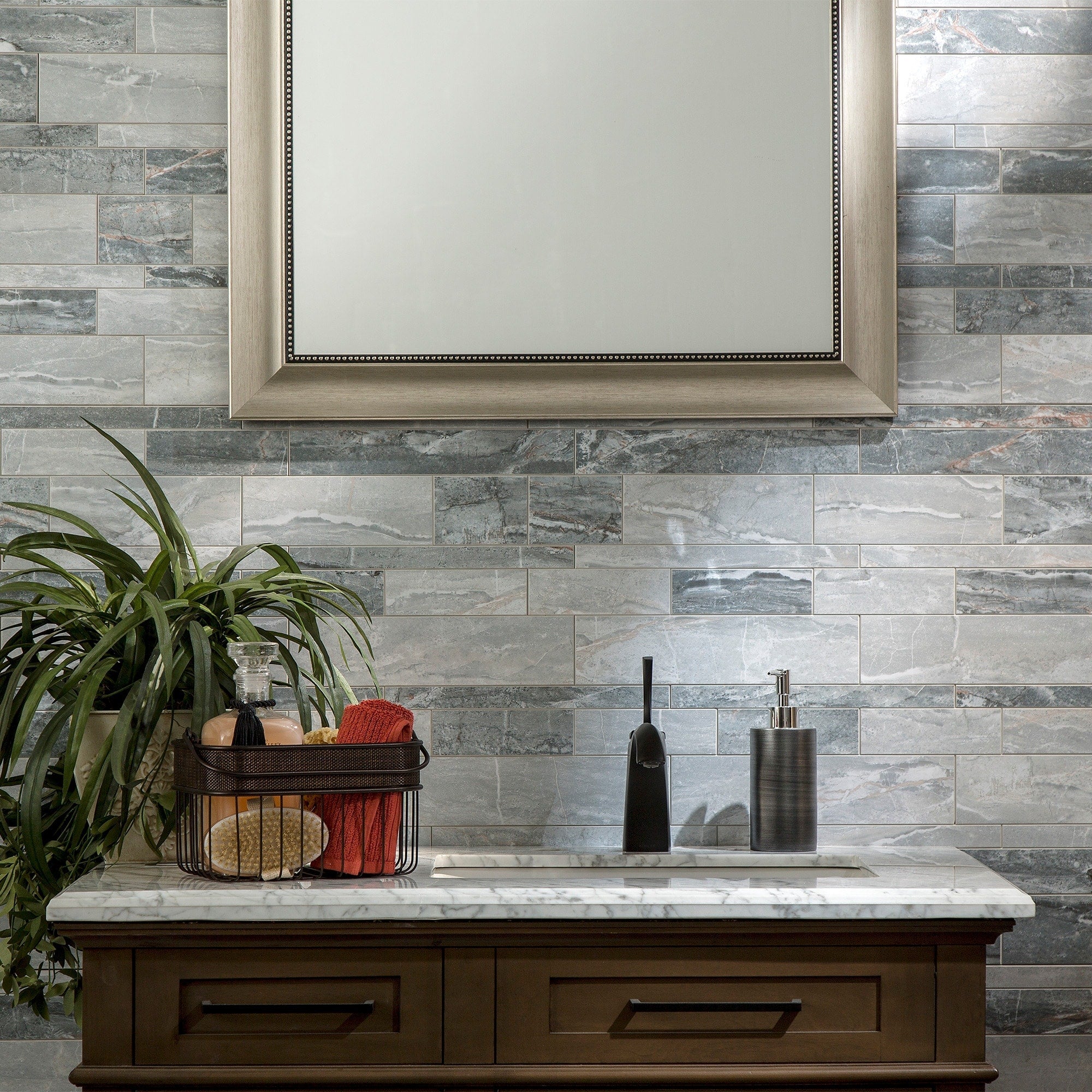 Carrelage mural adhésif Aspect Collage