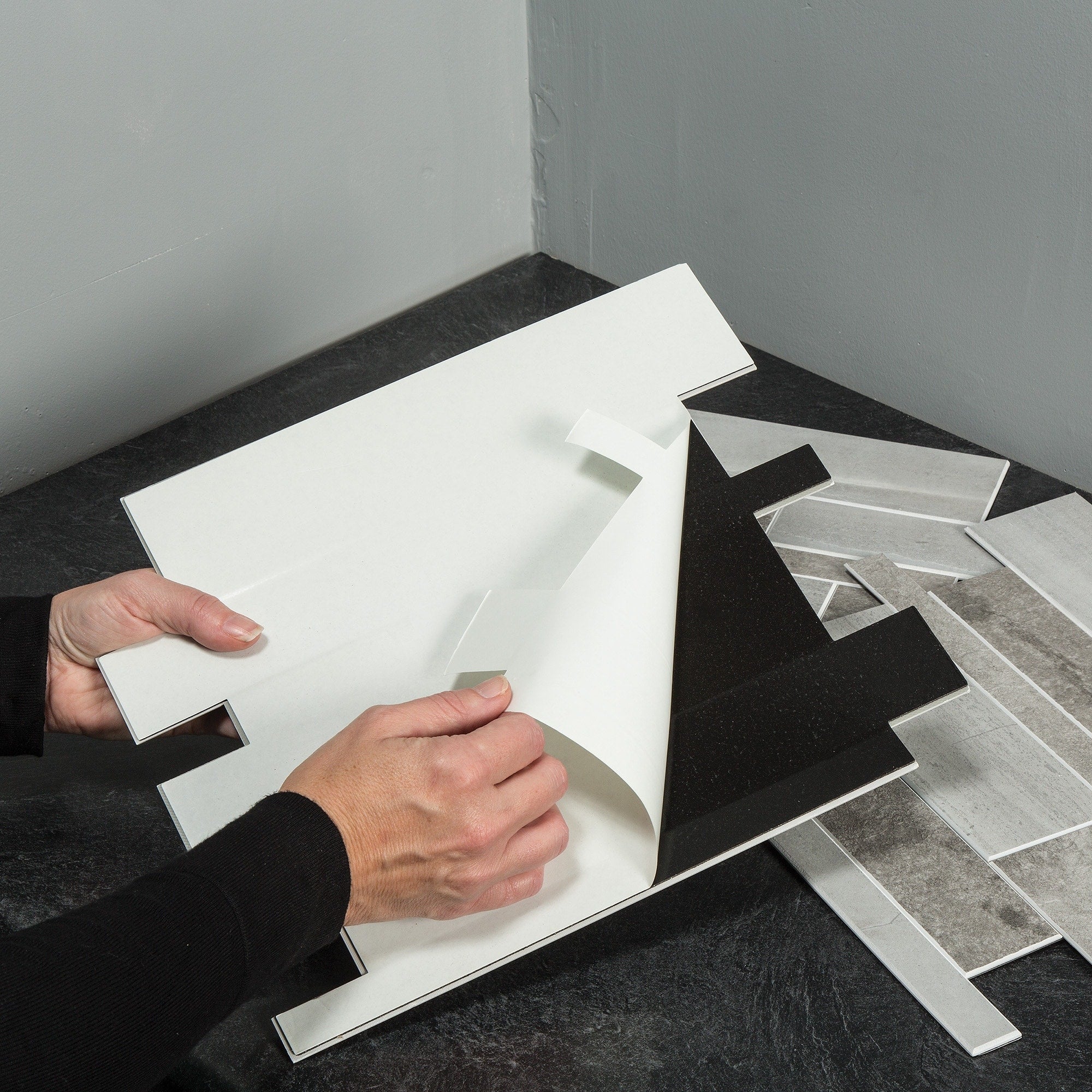 Carrelage mural adhésif Aspect Collage