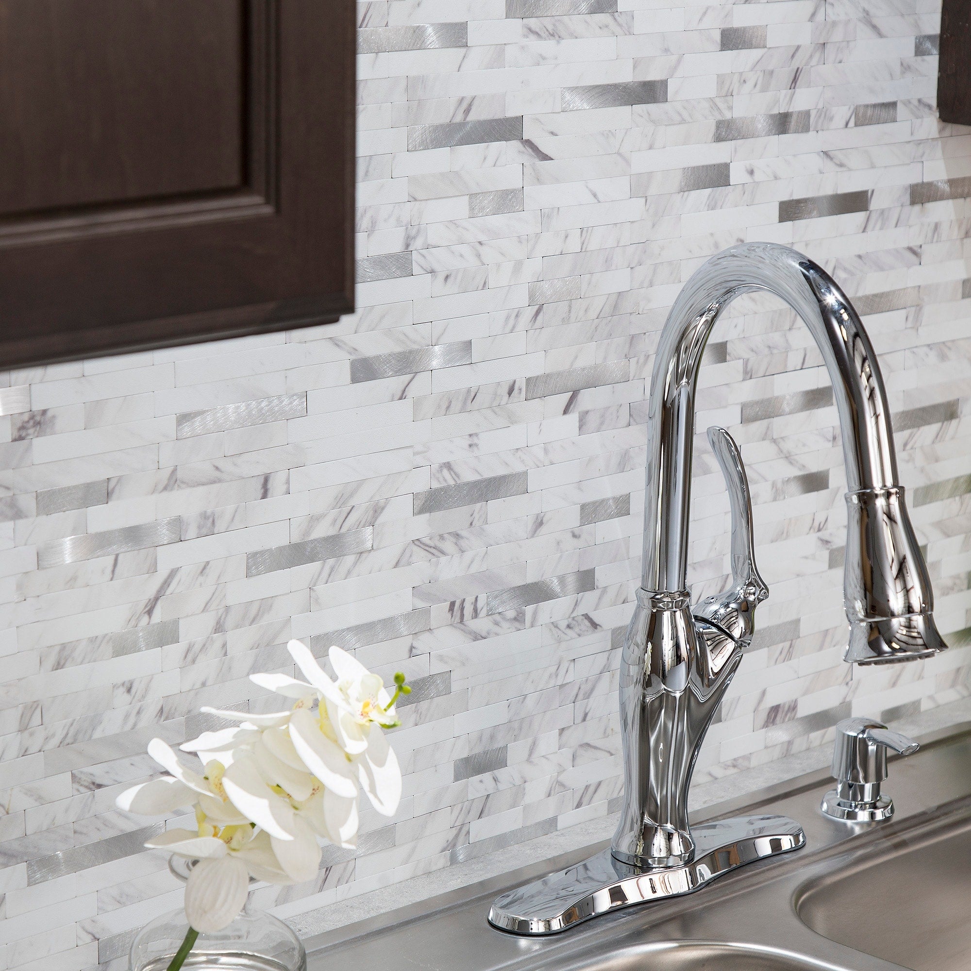 Carrelage mural adhésif Aspect Collage