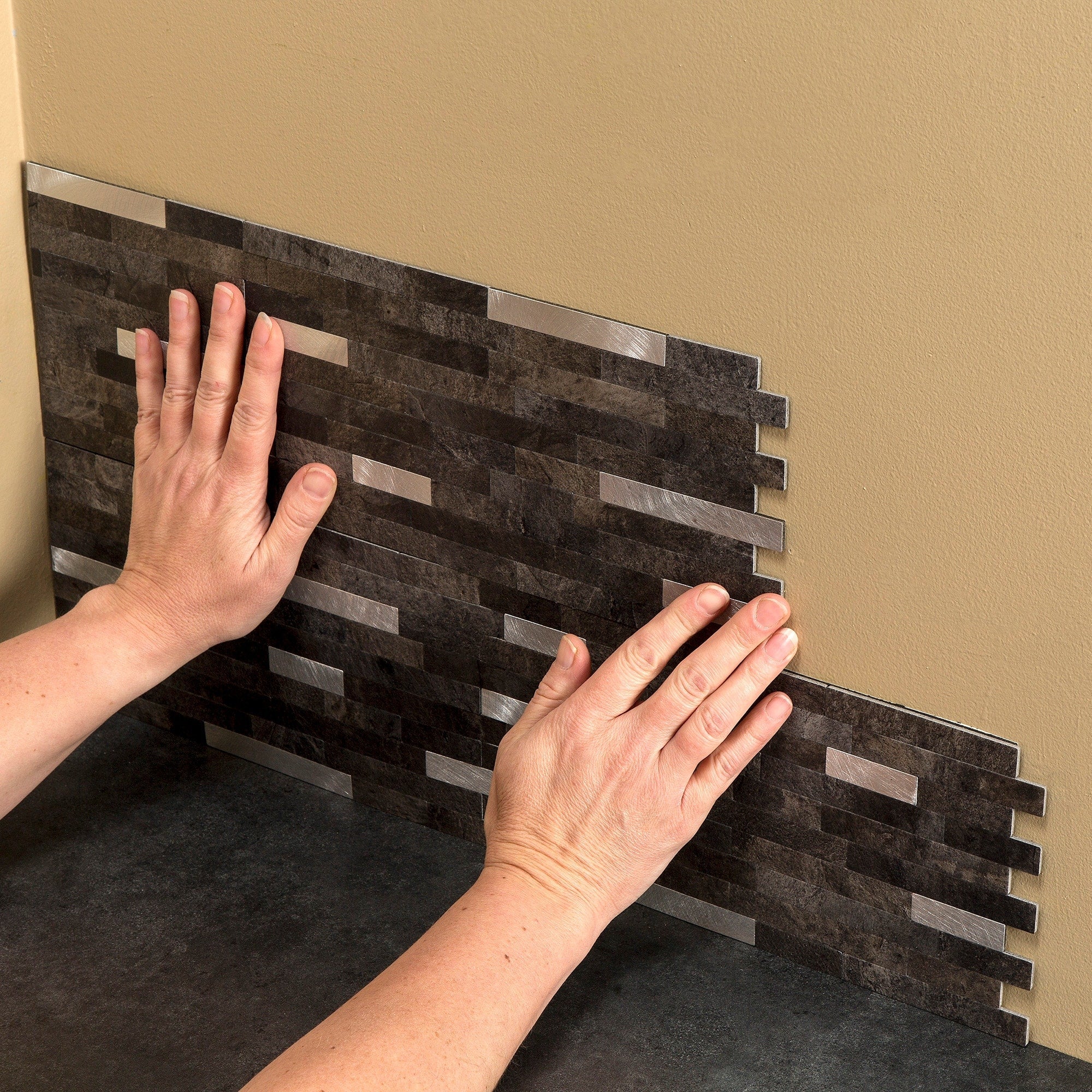 Carrelage mural adhésif Aspect Collage