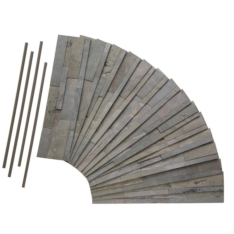 Carrelage de crédence de cuisine en pierre surélevée autocollante Aspect