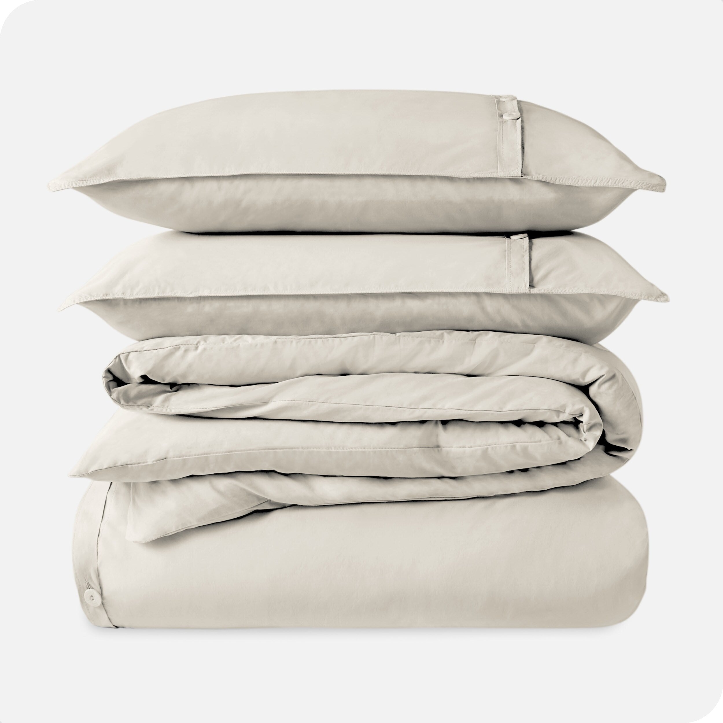 Parure de couette en percale de coton biologique Bare Home