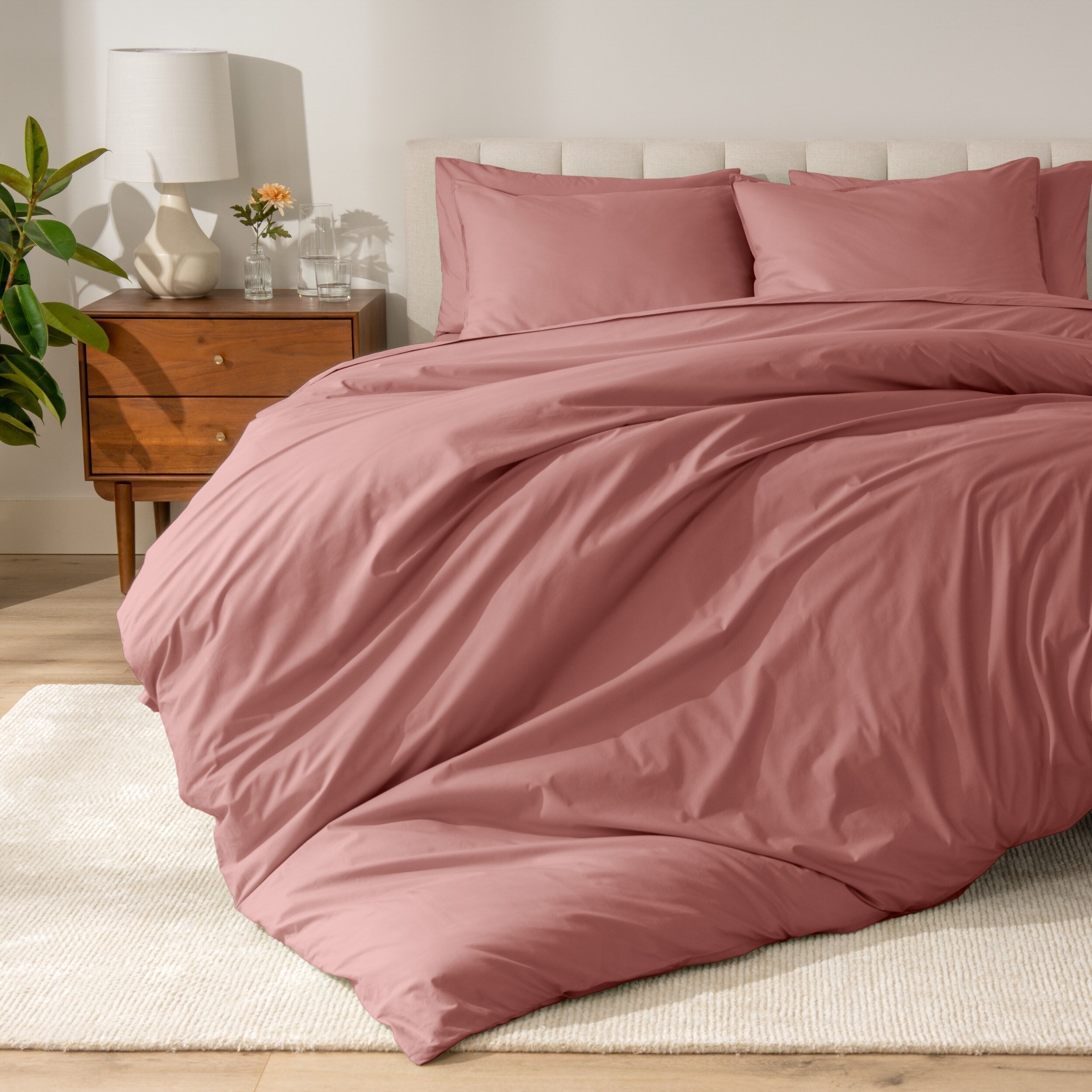 Parure de couette en percale de coton biologique Bare Home