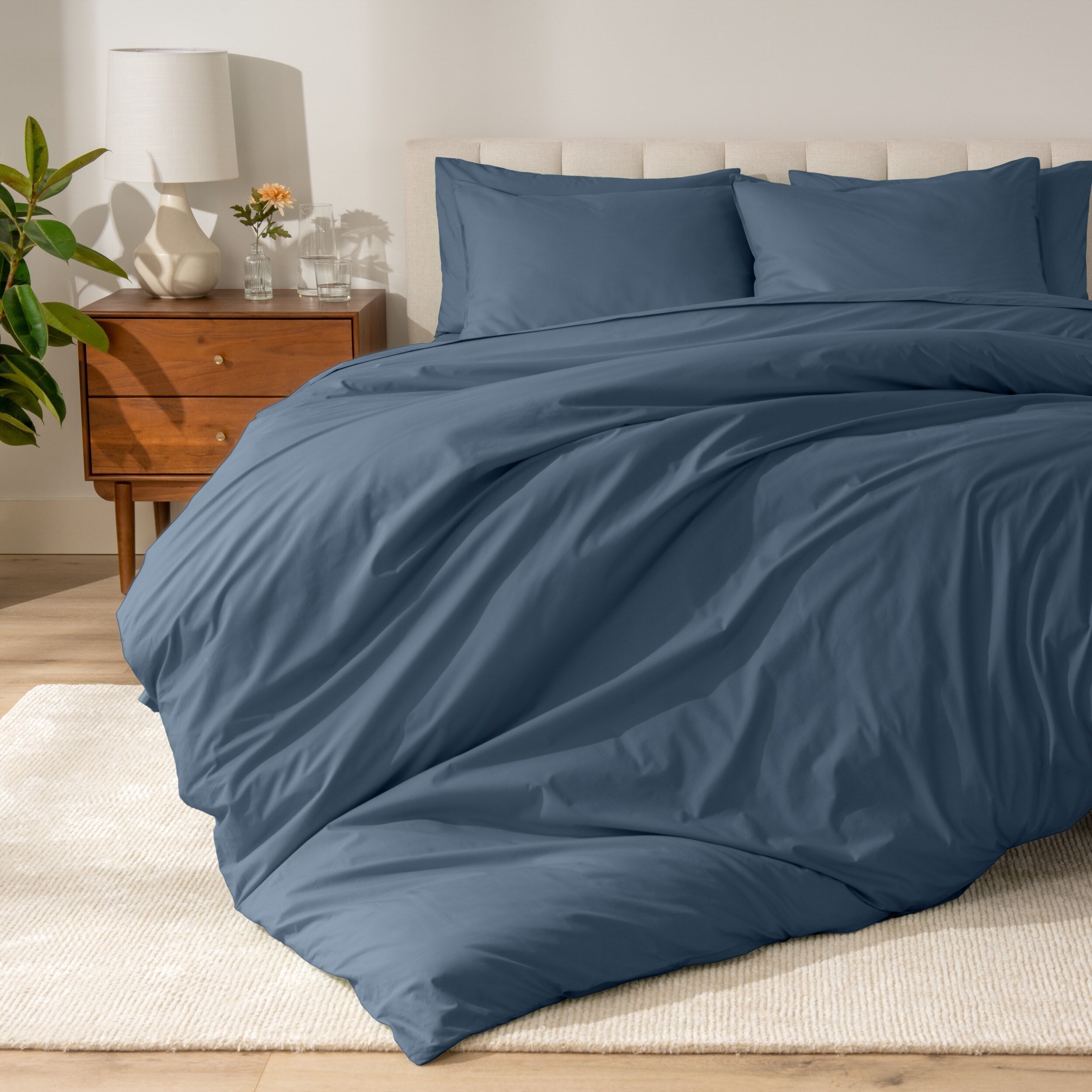 Parure de couette en percale de coton biologique Bare Home