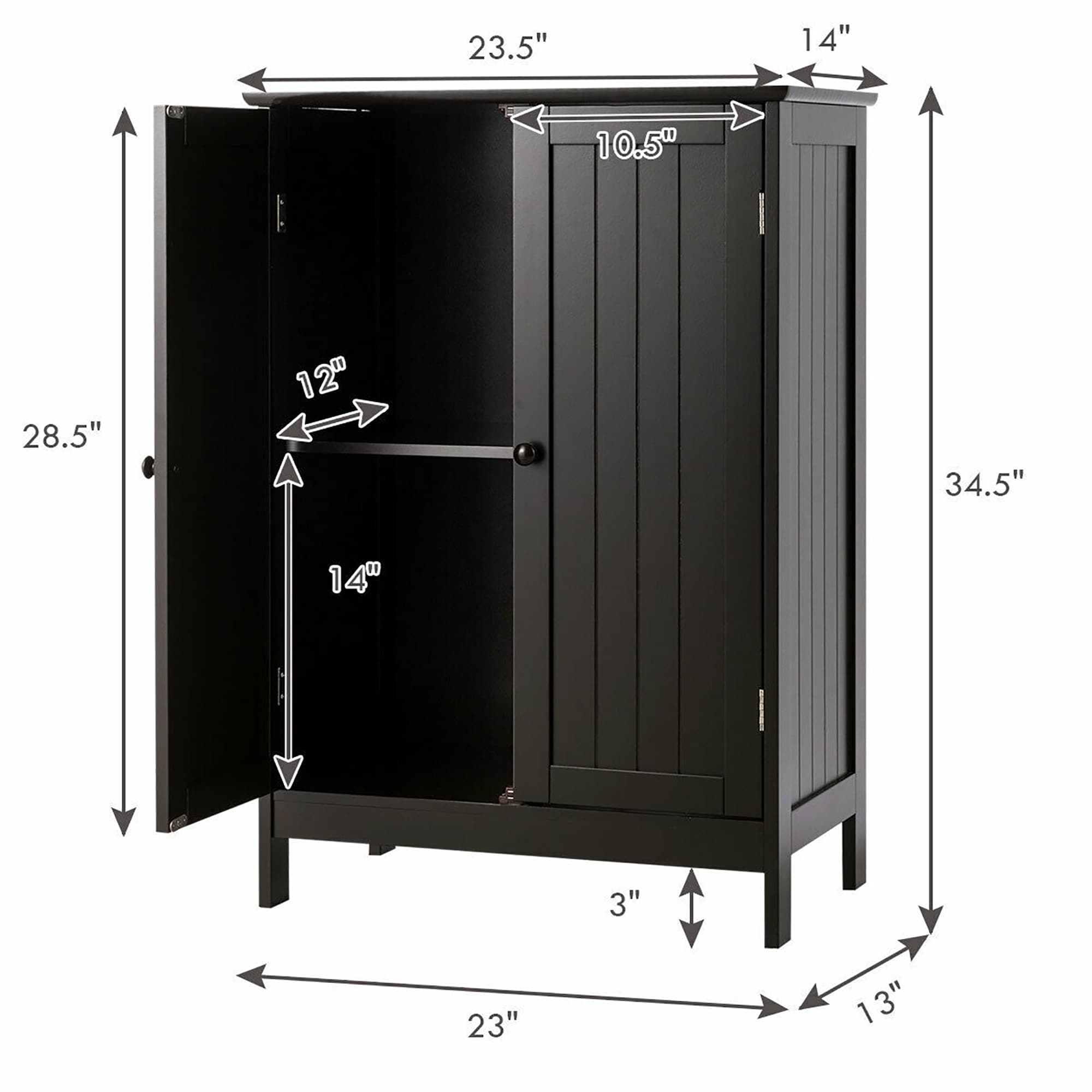 Meuble de rangement de salle de bain avec portes doubles Meuble à chaussures en bois