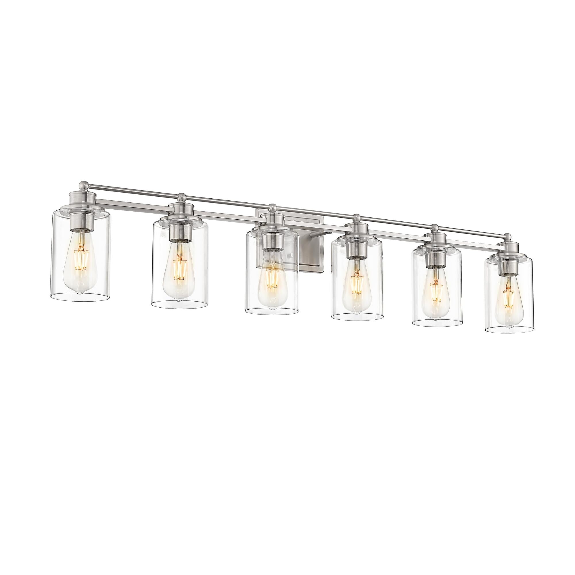 Applique murale sur miroir avec abat-jour en verre transparent