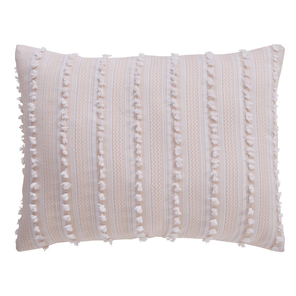 Parure de couette Angelique Better Trends 100 % coton touffeté doux en peluche chenille élégante à rayures lavable en machine et sèche-linge