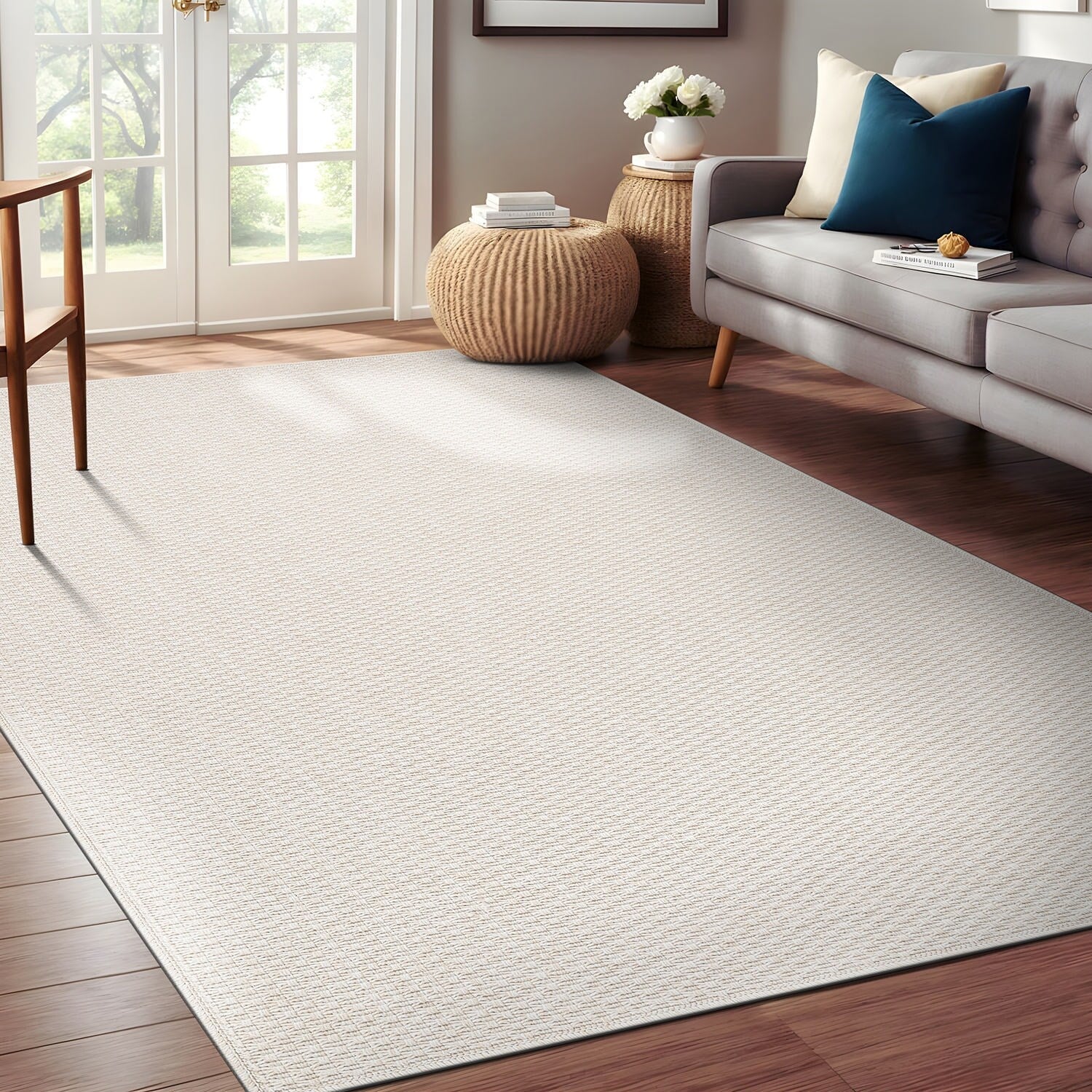 Tapis Beverly Rug en jute facile à nettoyer et ne perd pas ses poils
