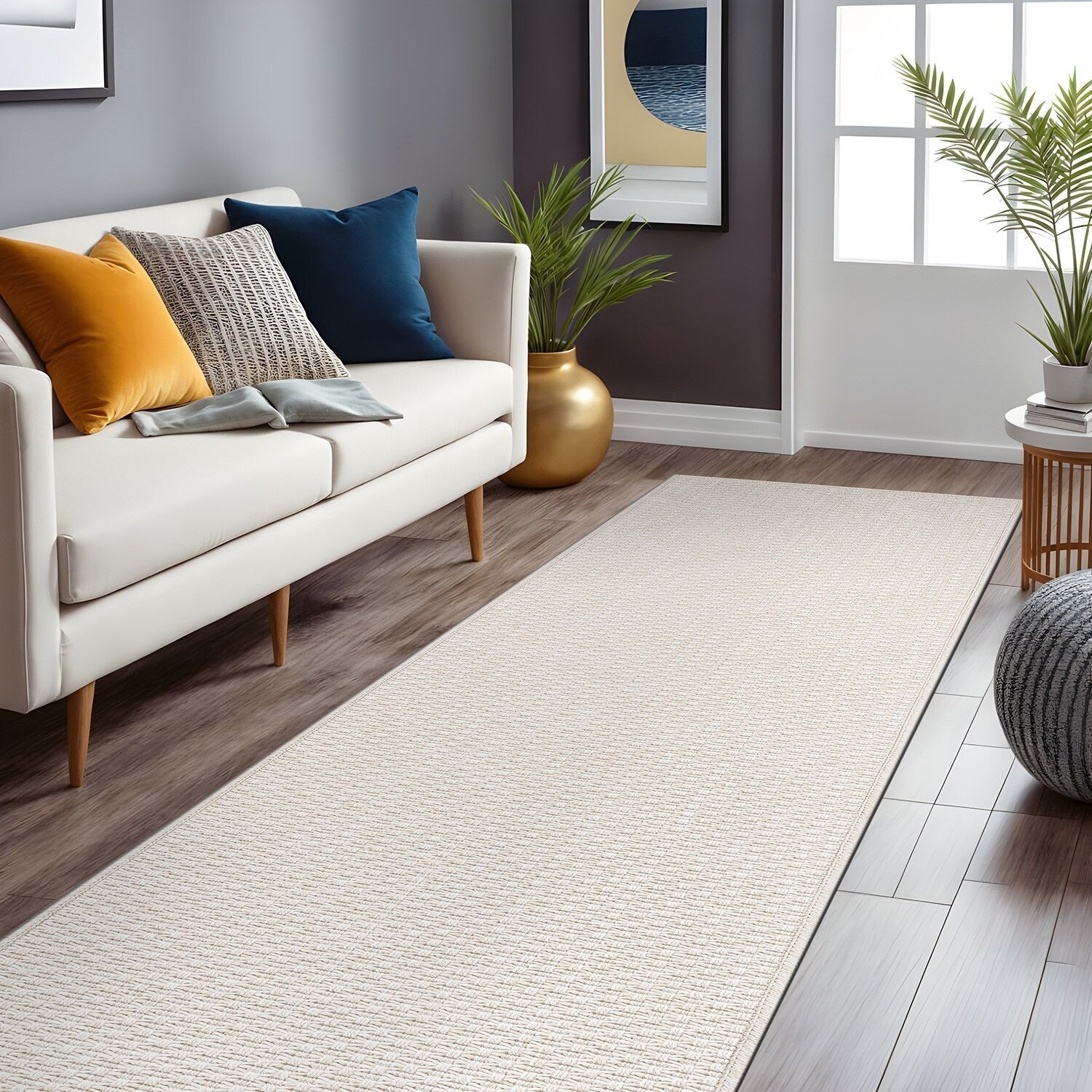 Tapis Beverly Rug en jute facile à nettoyer et ne perd pas ses poils