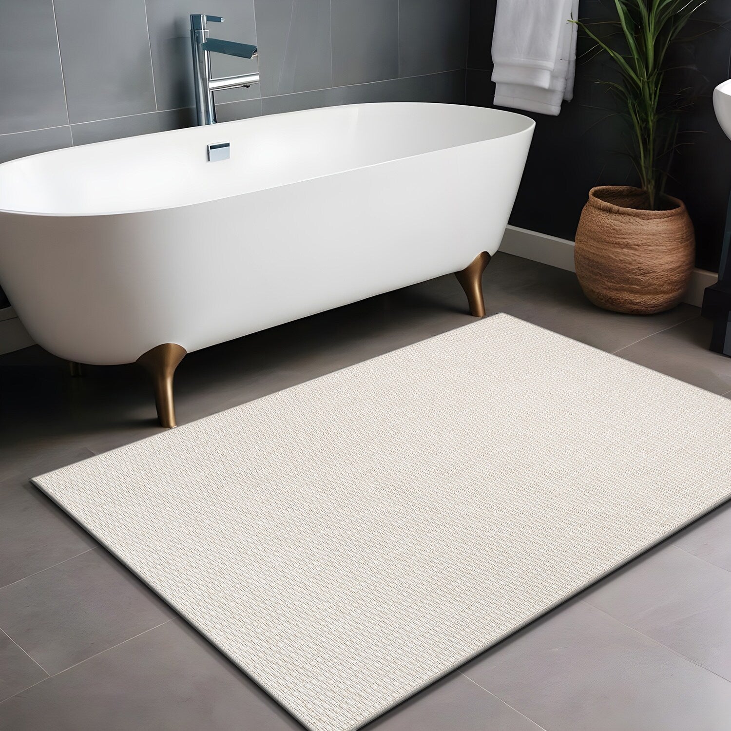 Tapis Beverly Rug en jute facile à nettoyer et ne perd pas ses poils