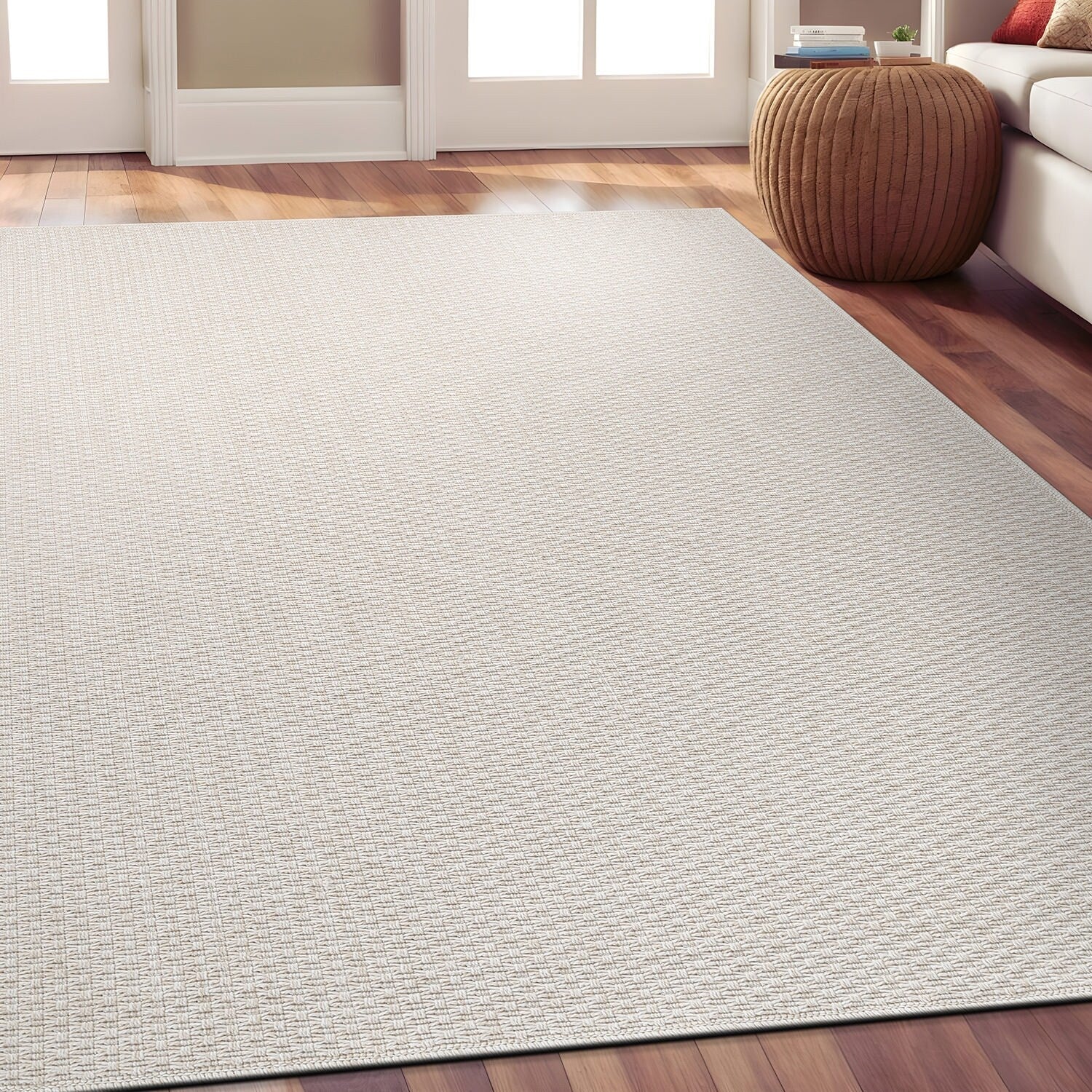 Tapis Beverly Rug en jute facile à nettoyer et ne perd pas ses poils
