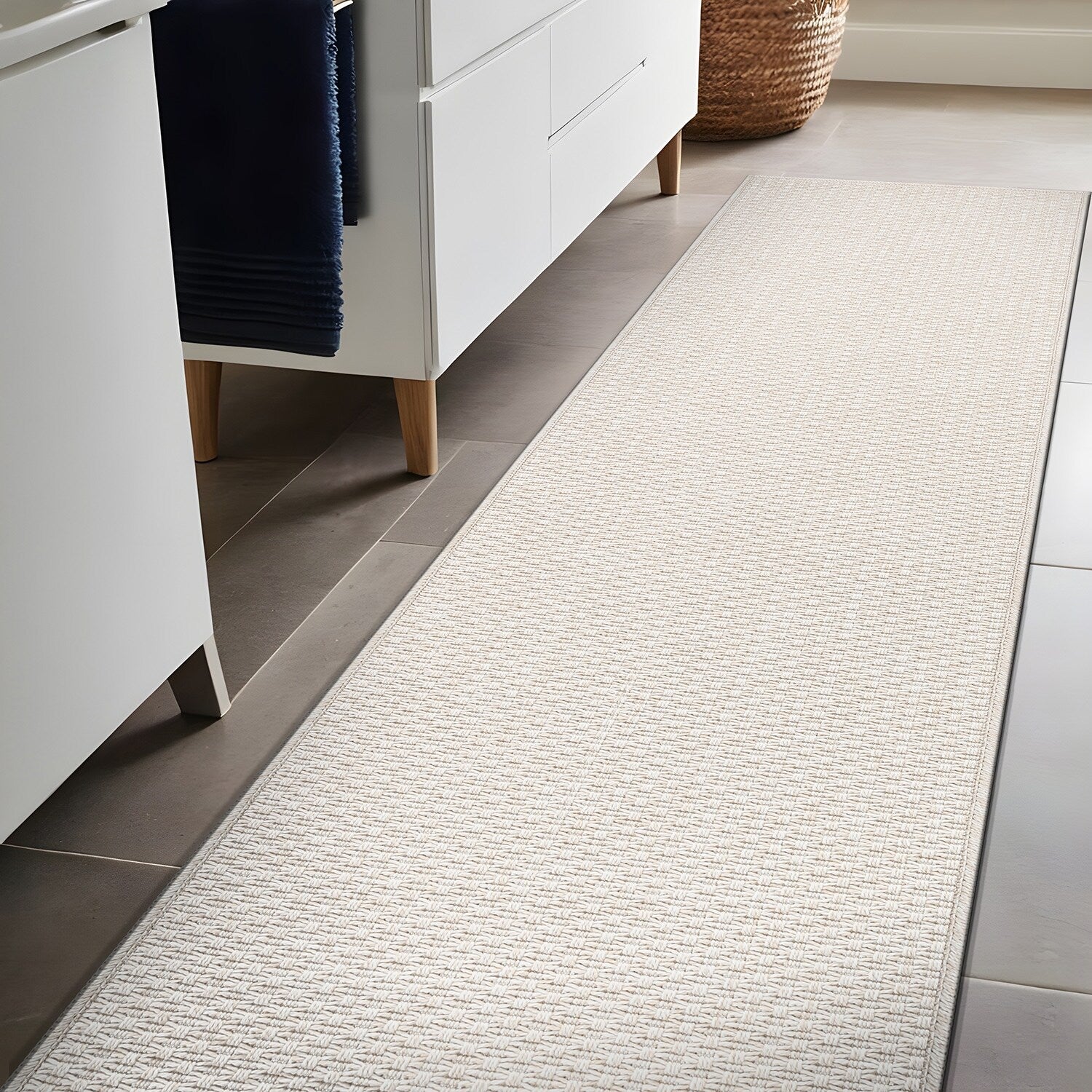 Tapis Beverly Rug en jute facile à nettoyer et ne perd pas ses poils