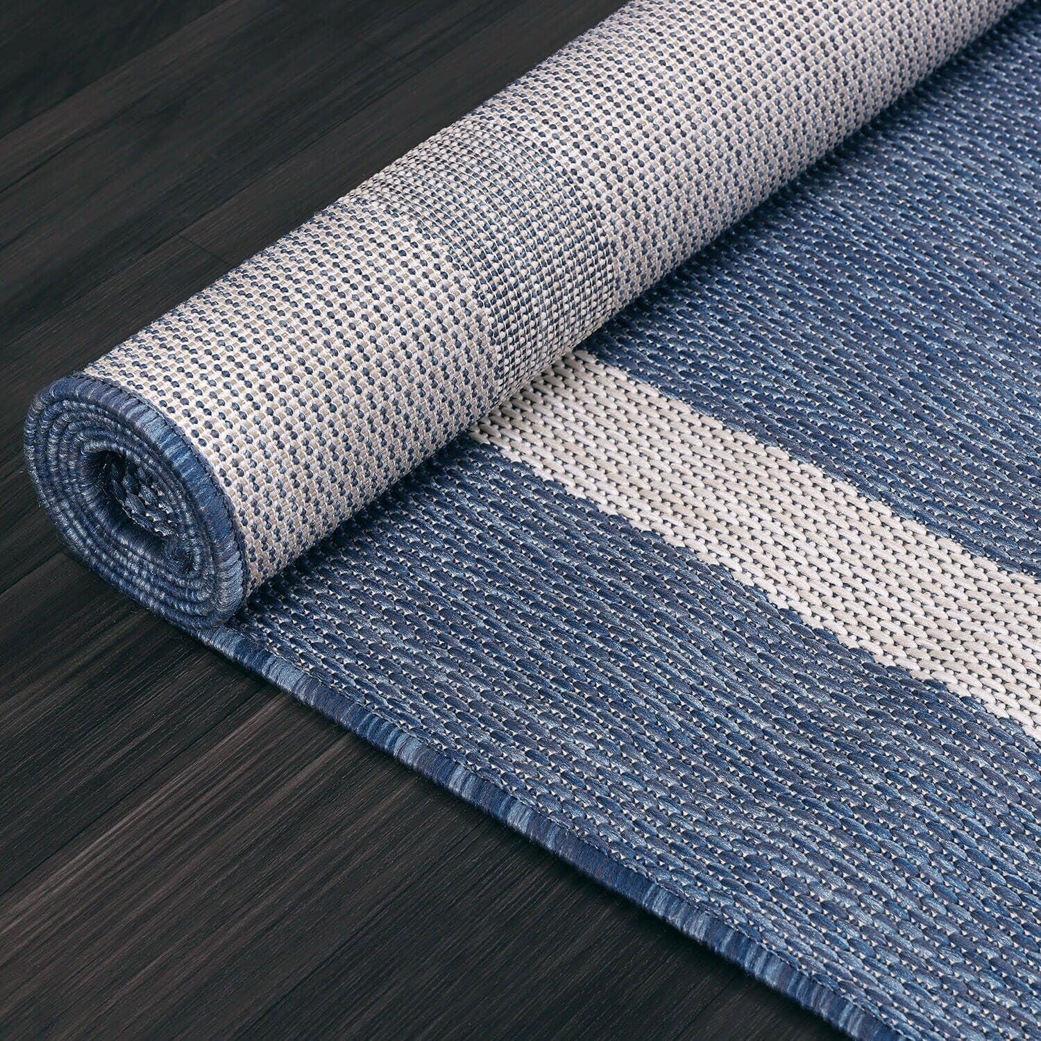 Tapis d'intérieur/extérieur moderne à bordures Beverly Rug, moquette d'extérieur pour patio, terrasse, porche