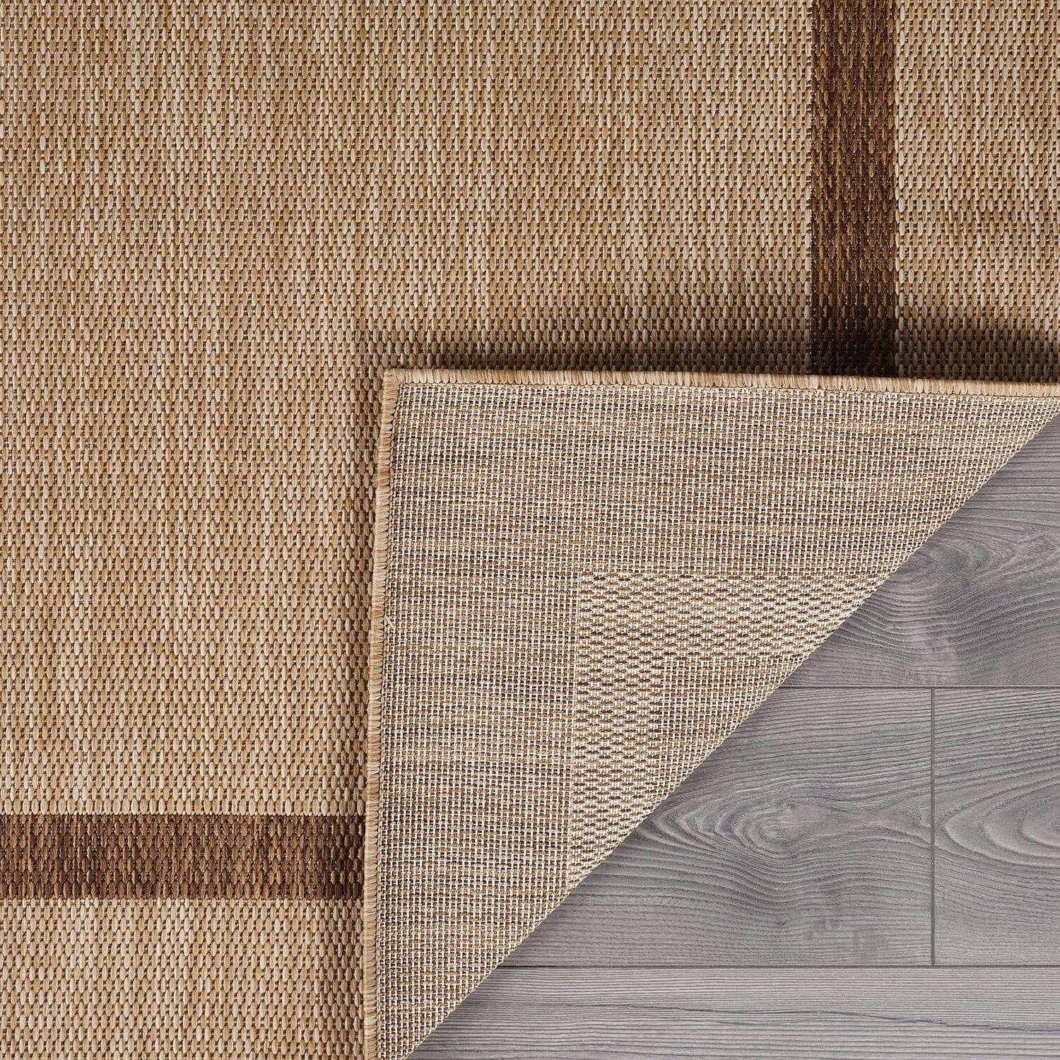 Tapis d'intérieur/extérieur moderne à bordures Beverly Rug, moquette d'extérieur pour patio, terrasse, porche