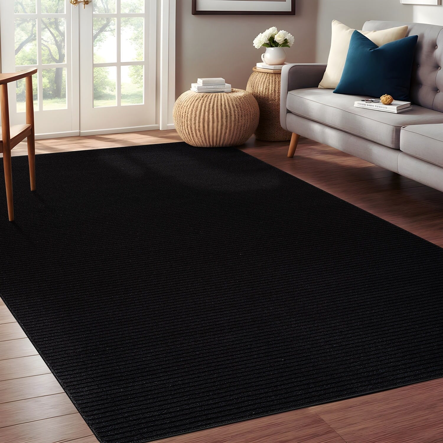 Tapis d'intérieur lavable et antidérapant Beverly Rug, couleur unie