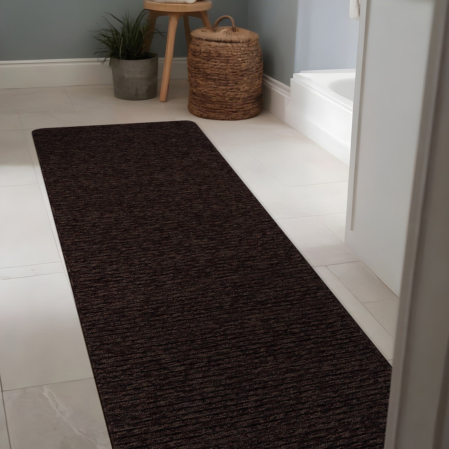 Tapis d'intérieur lavable et antidérapant Beverly Rug, couleur unie