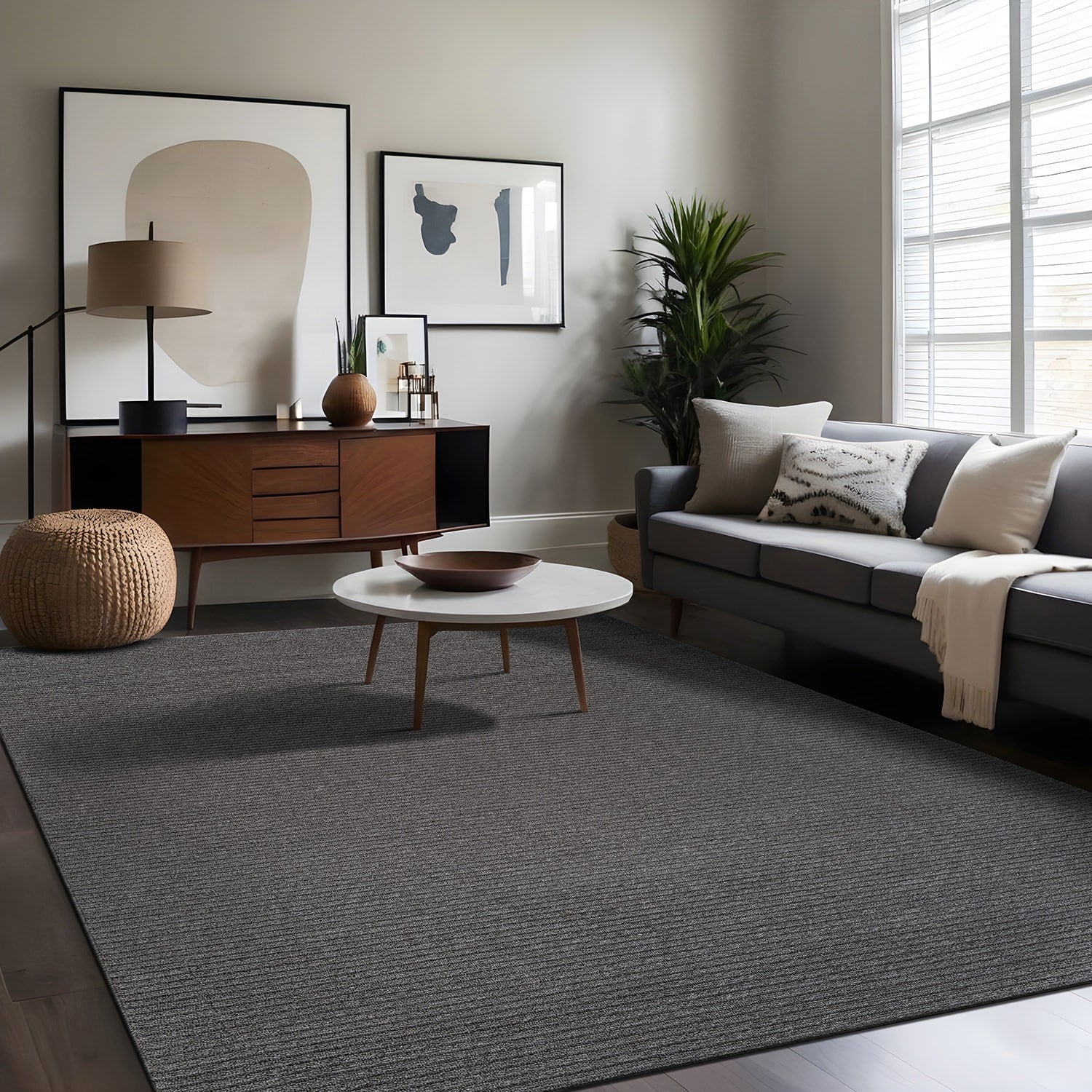 Tapis d'intérieur lavable et antidérapant Beverly Rug, couleur unie