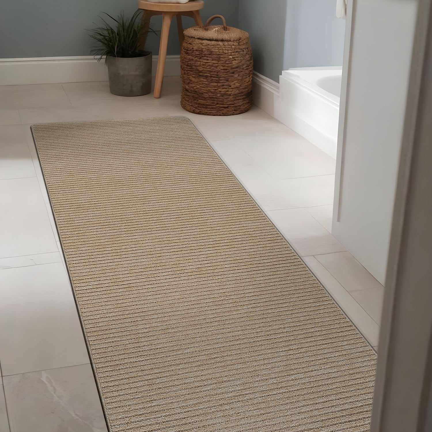 Tapis d'intérieur lavable et antidérapant Beverly Rug, couleur unie