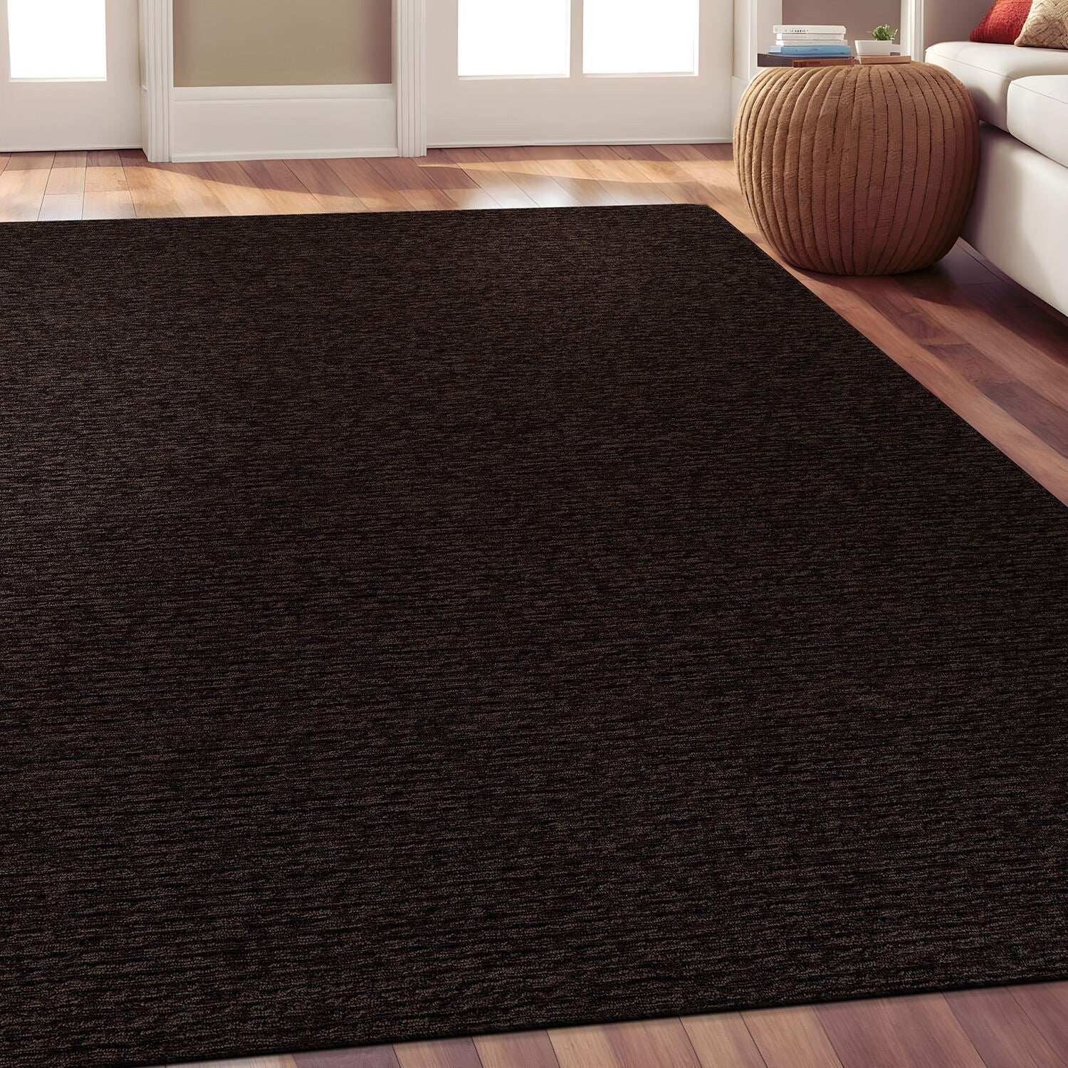 Tapis d'intérieur lavable et antidérapant Beverly Rug, couleur unie