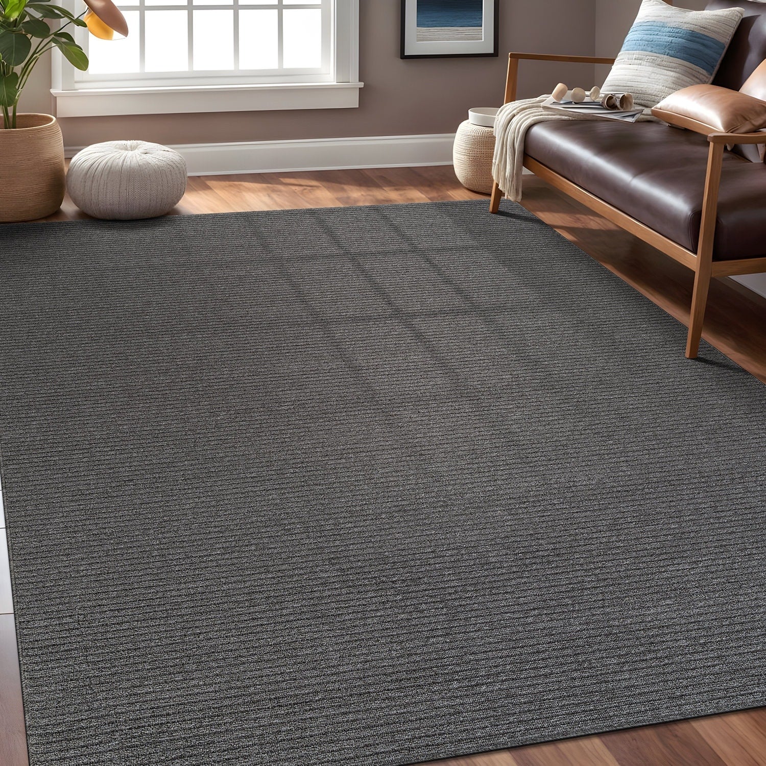 Tapis d'intérieur lavable et antidérapant Beverly Rug, couleur unie